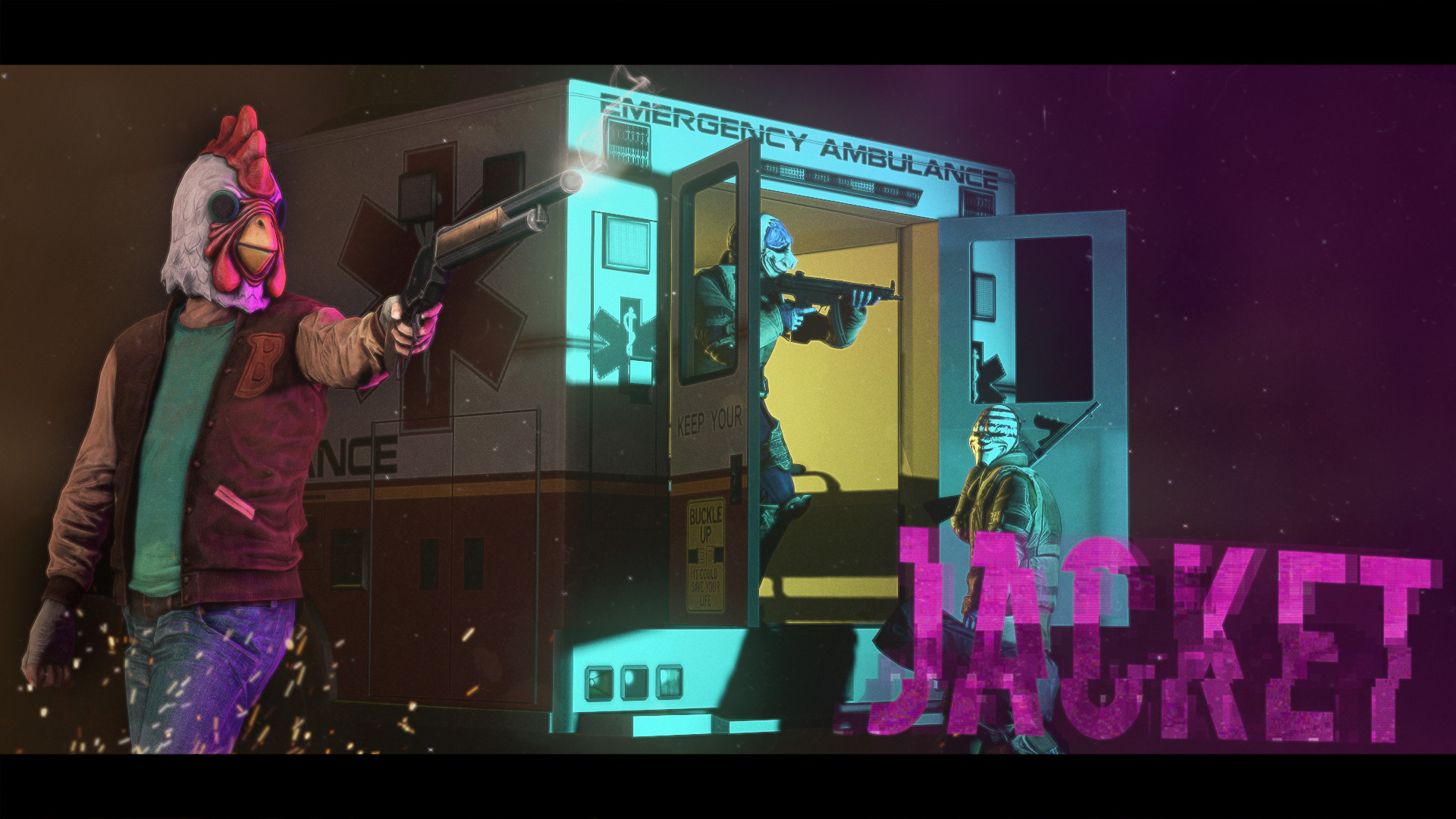 1920x1080 I love Hotline Miami and PAYDAY so much, I made this. Hope you guys like it!