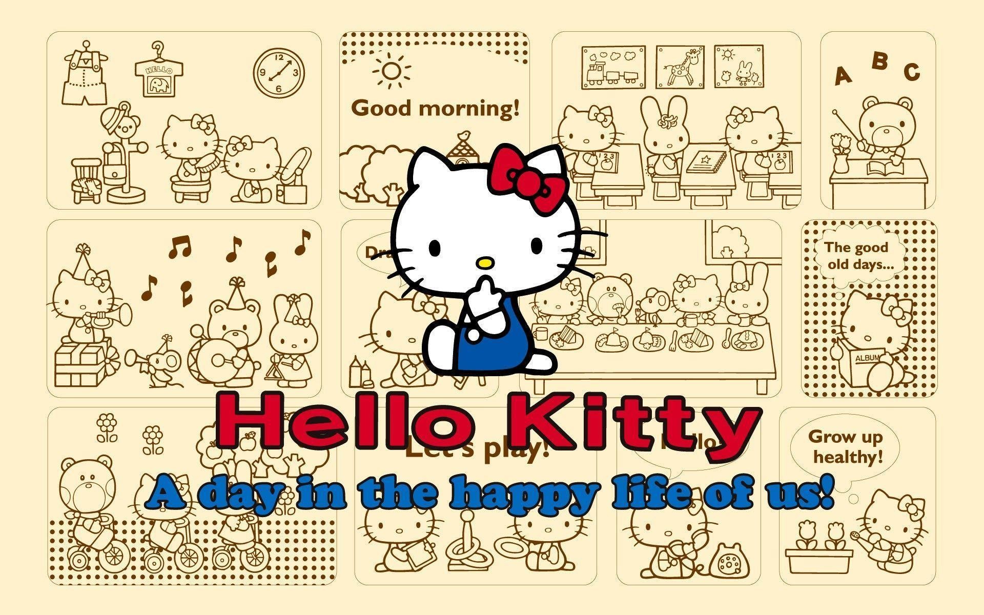 1920x1200 Pixels Hello Kitty Background Screensavers Brown