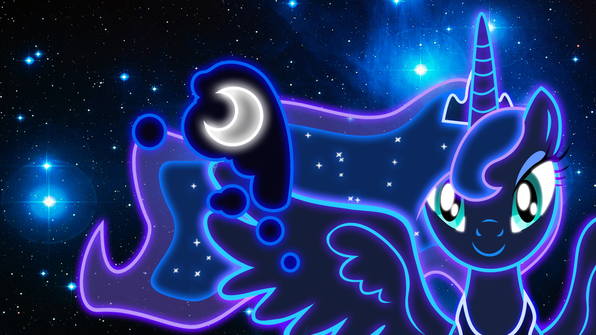 1920x1080 Neon Princess Luna Wallpaper by ultimateultimate