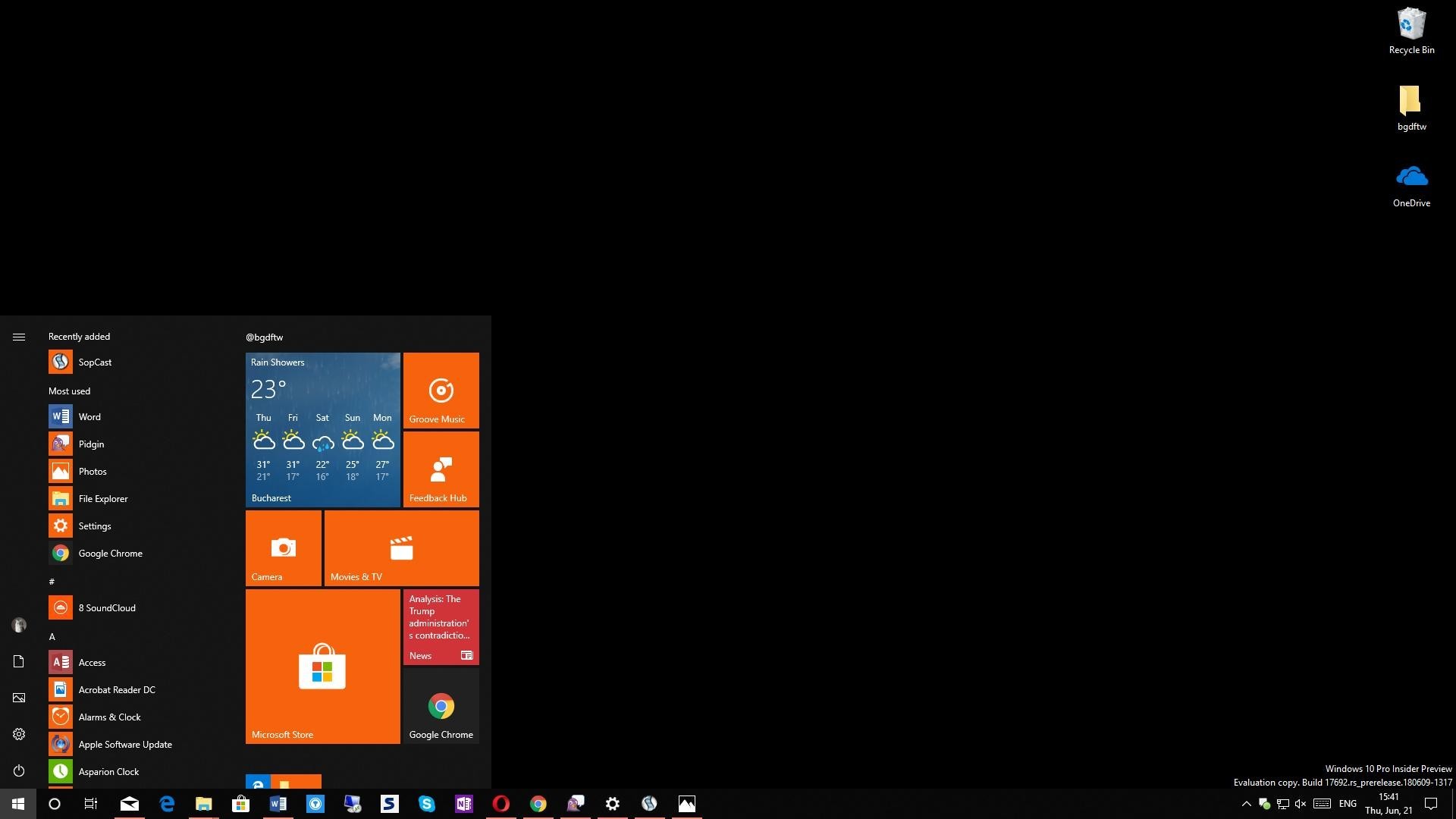 1920x1080 Windows 10 with black desktop