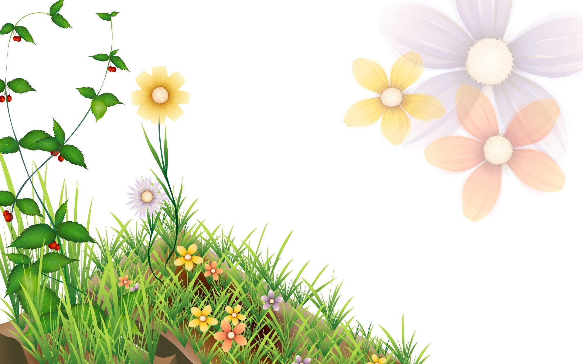 1920x1200 Ppt background green flowers spring flower powerpoint backgrounds