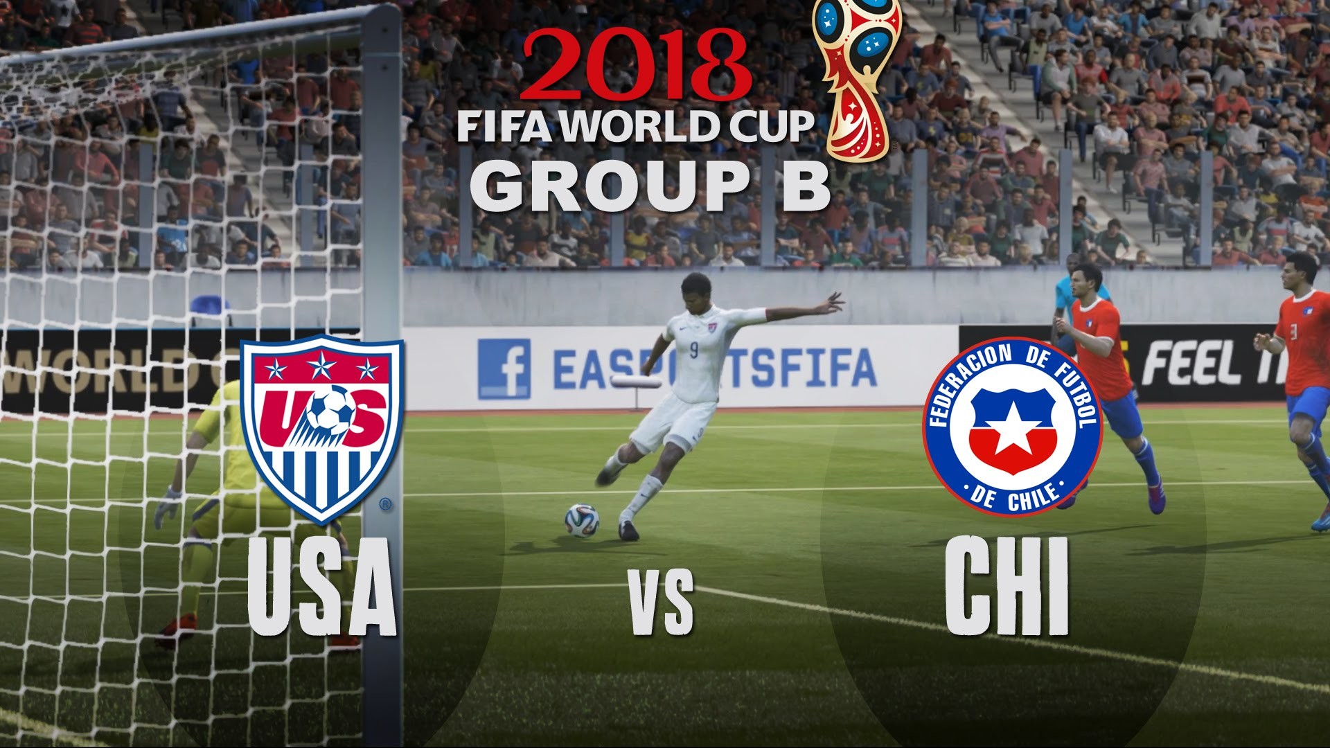 1920x1080 World Cup 2018 - USA vs Chile - Group B Match #3 - FIFA Gameplay - YouTube