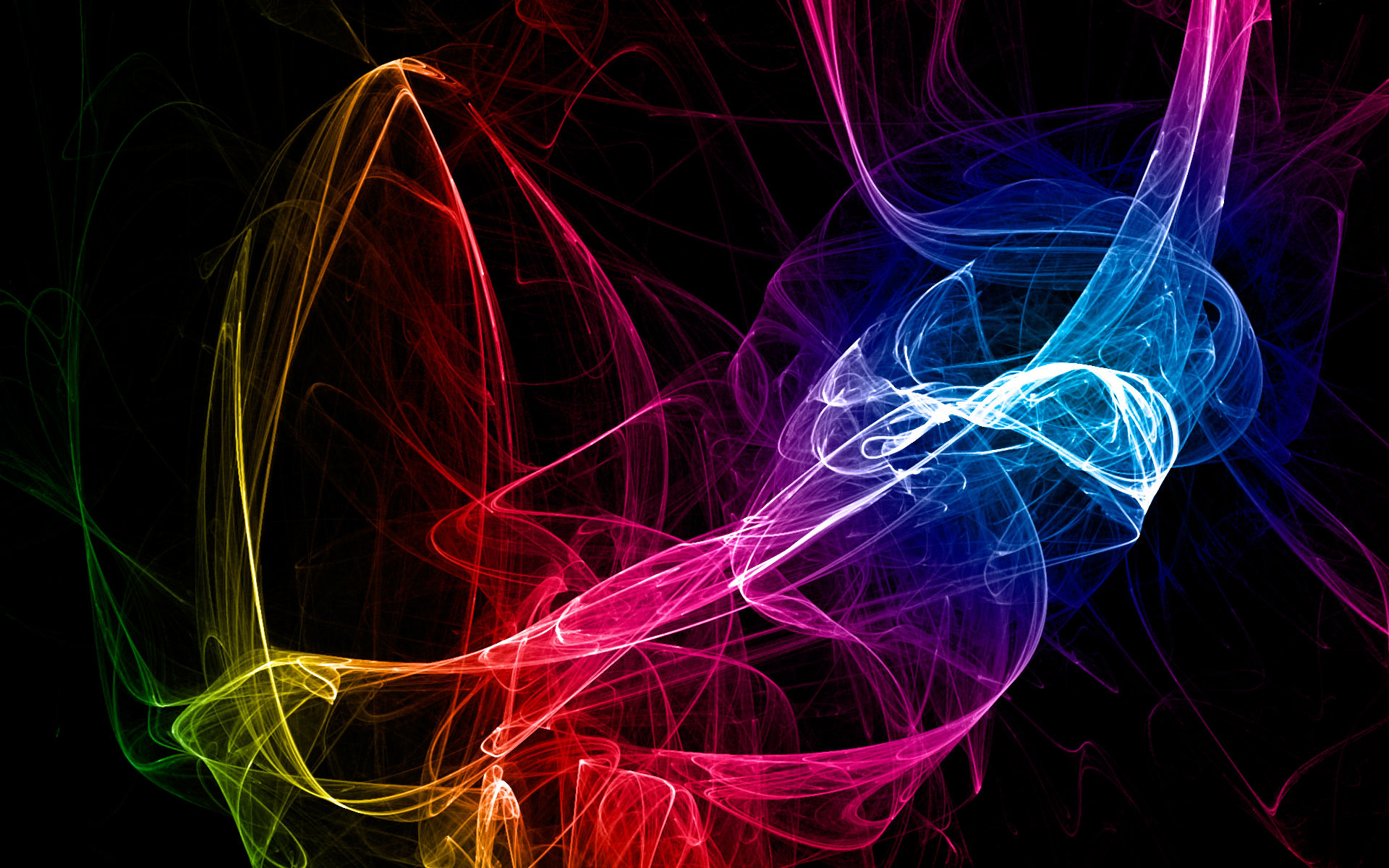 1920x1200 Abstract Black Background Color Spectrum Smoke