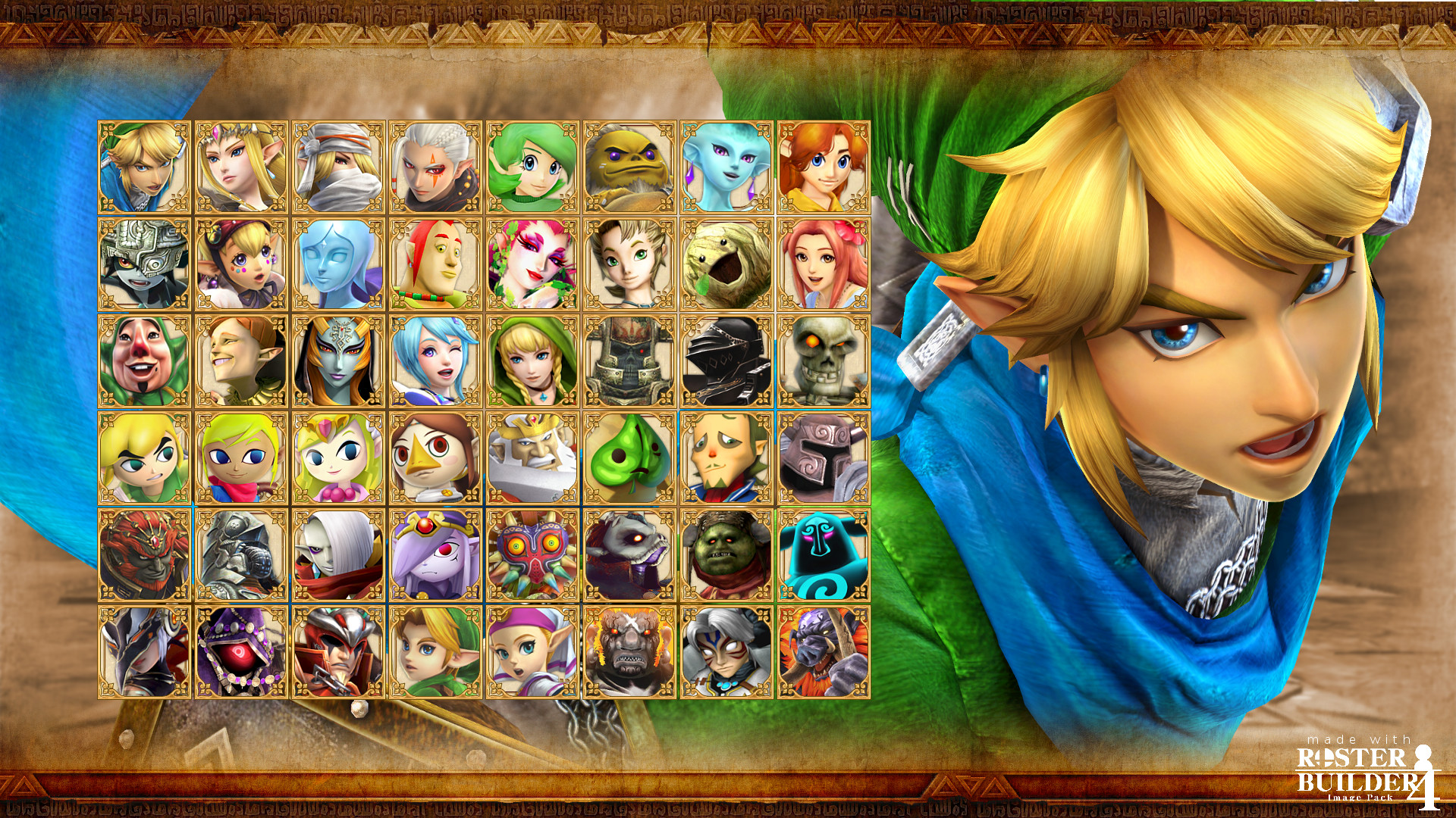 1920x1080 ... ROSTER BUILDER 4 Image Pack - Hyrule Warriors CSS! by ConnorRentz