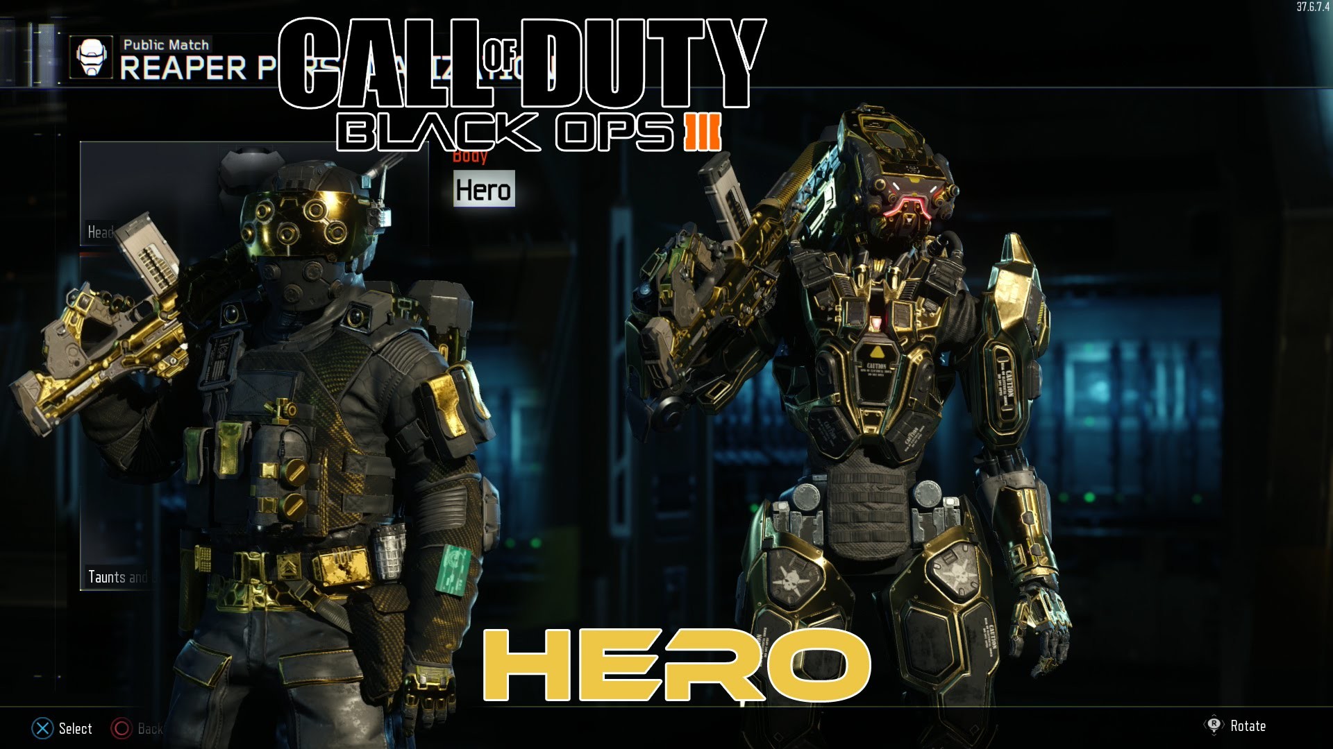 1920x1080 BLACK OPS 3 Reaper And FireBreak Specialists With Hero Body/Head