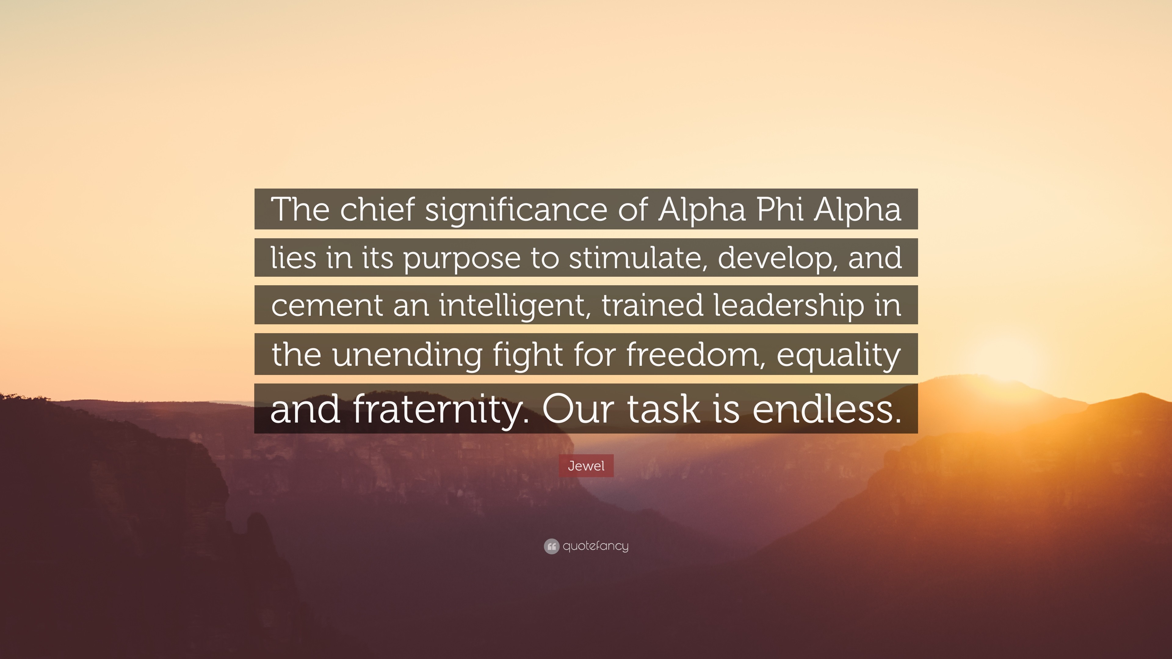 3840x2160 Jewel Quote: “The chief significance of Alpha Phi Alpha lies in its purpose  to