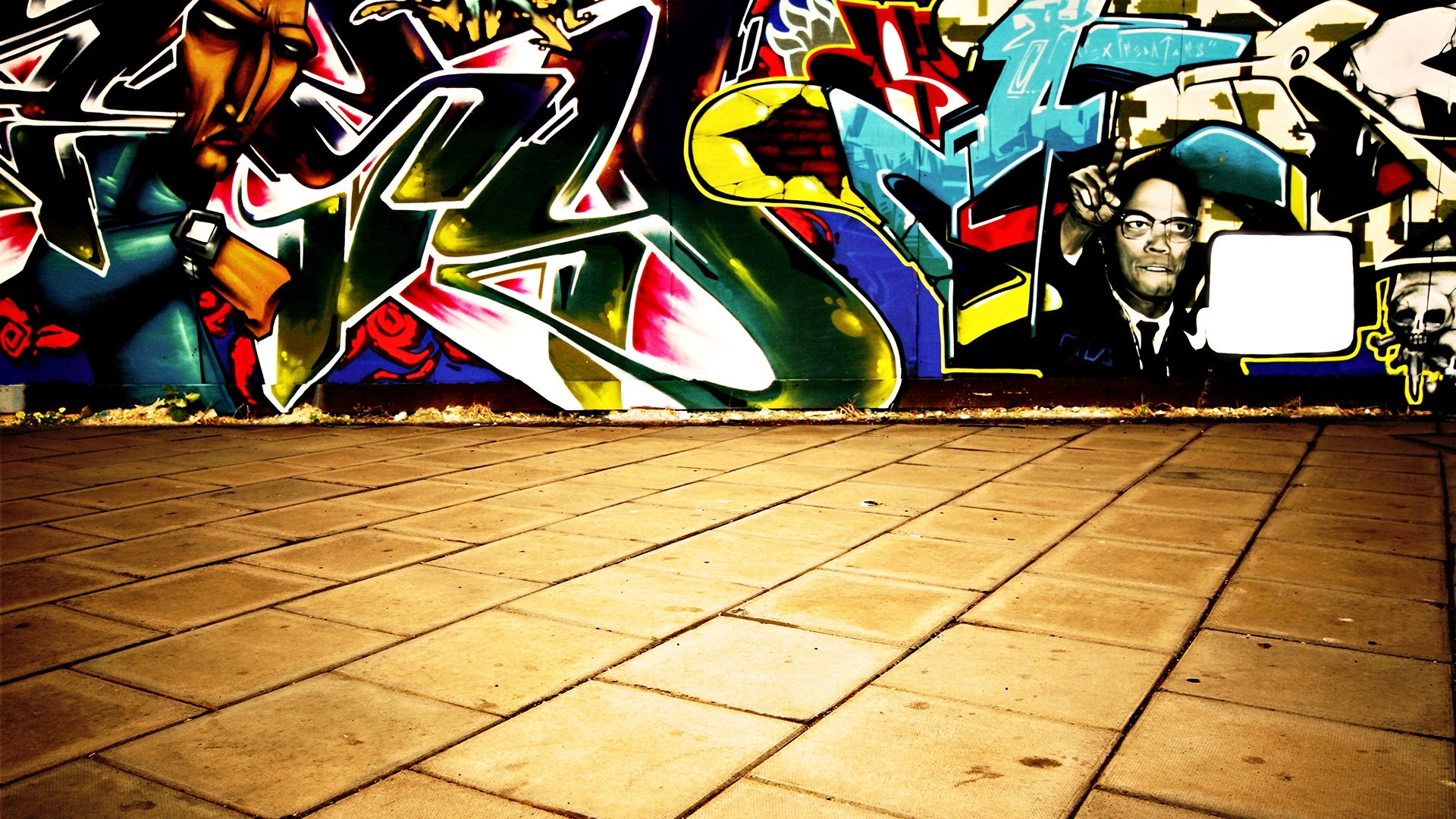 1920x1080 wall, graffiti, colorful