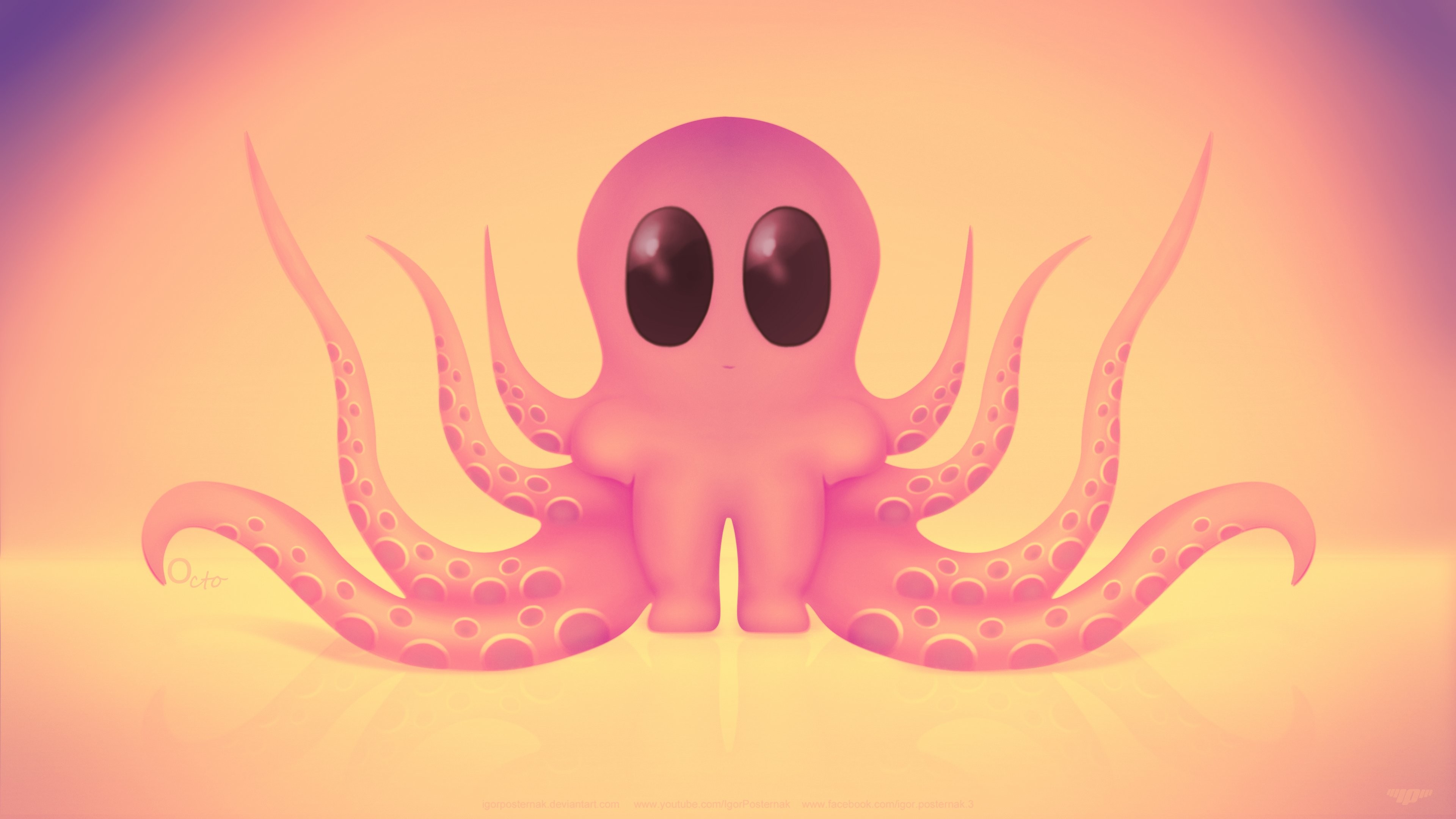 3840x2160 Octo octopus funny love art cute toy mac pc desctop free wallpaper wallpaper  |  | 649425 | WallpaperUP