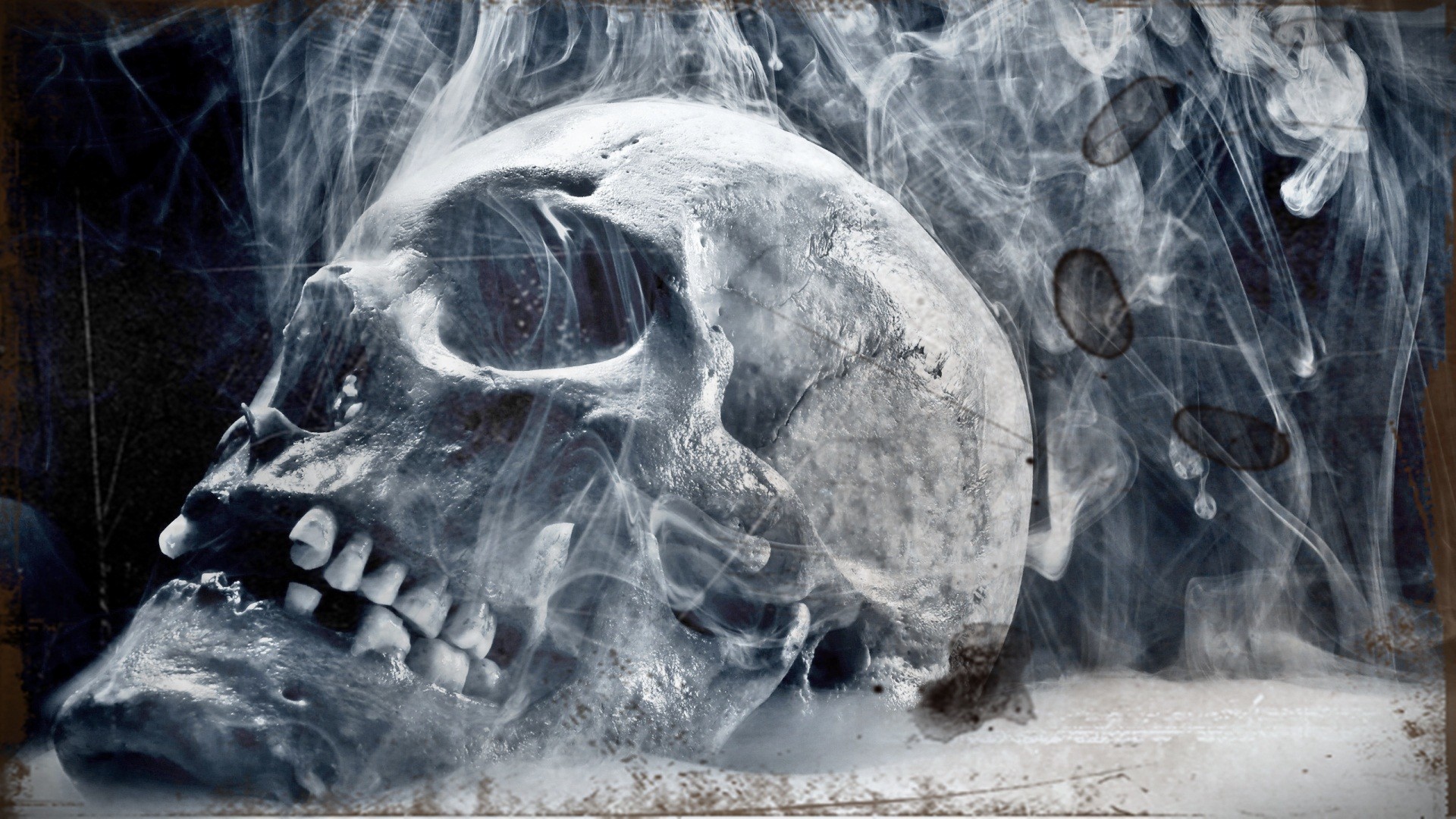 1920x1080  Smoke Skull 3D Wallpaper Wallpaper | WallpaperLepi