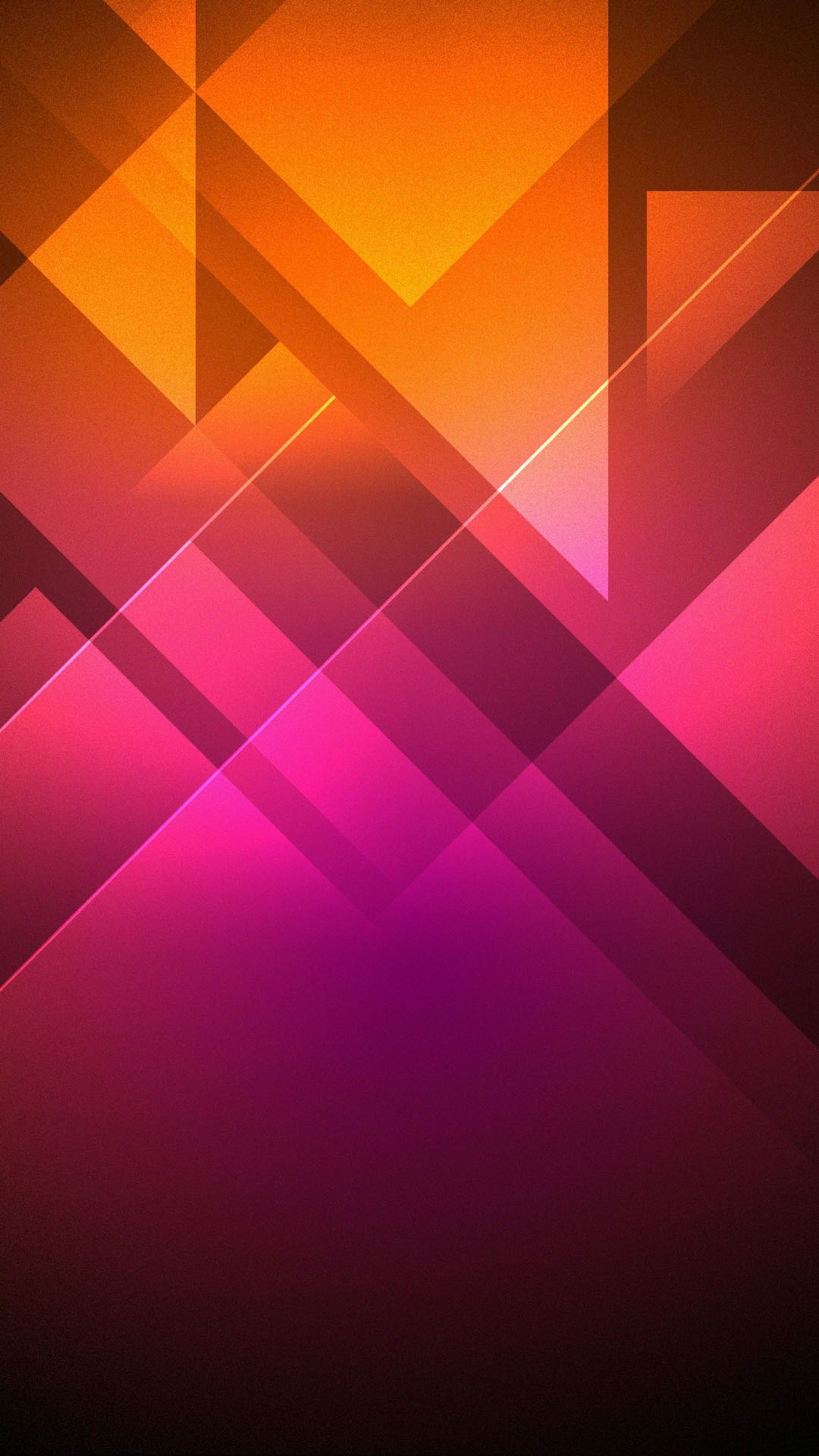 1080x1920 Abstract Pink Orange Triangles Android Wallpaper ...
