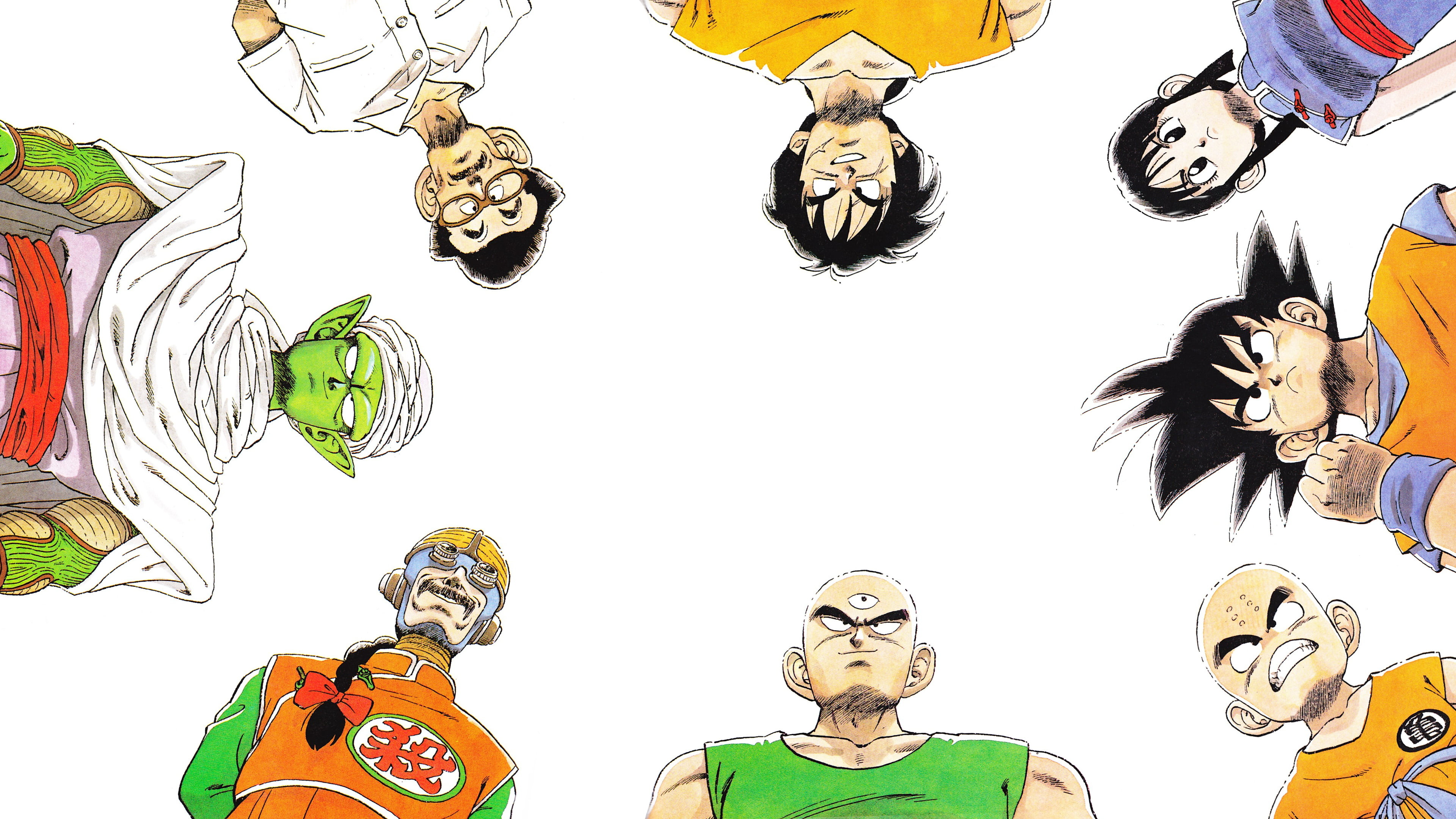 3840x2160 HD wallpaper: Dragon Ball, Oolong, Son Goku, Young Bulma, artwork, Chi-Chi  | Wallpaper Flare