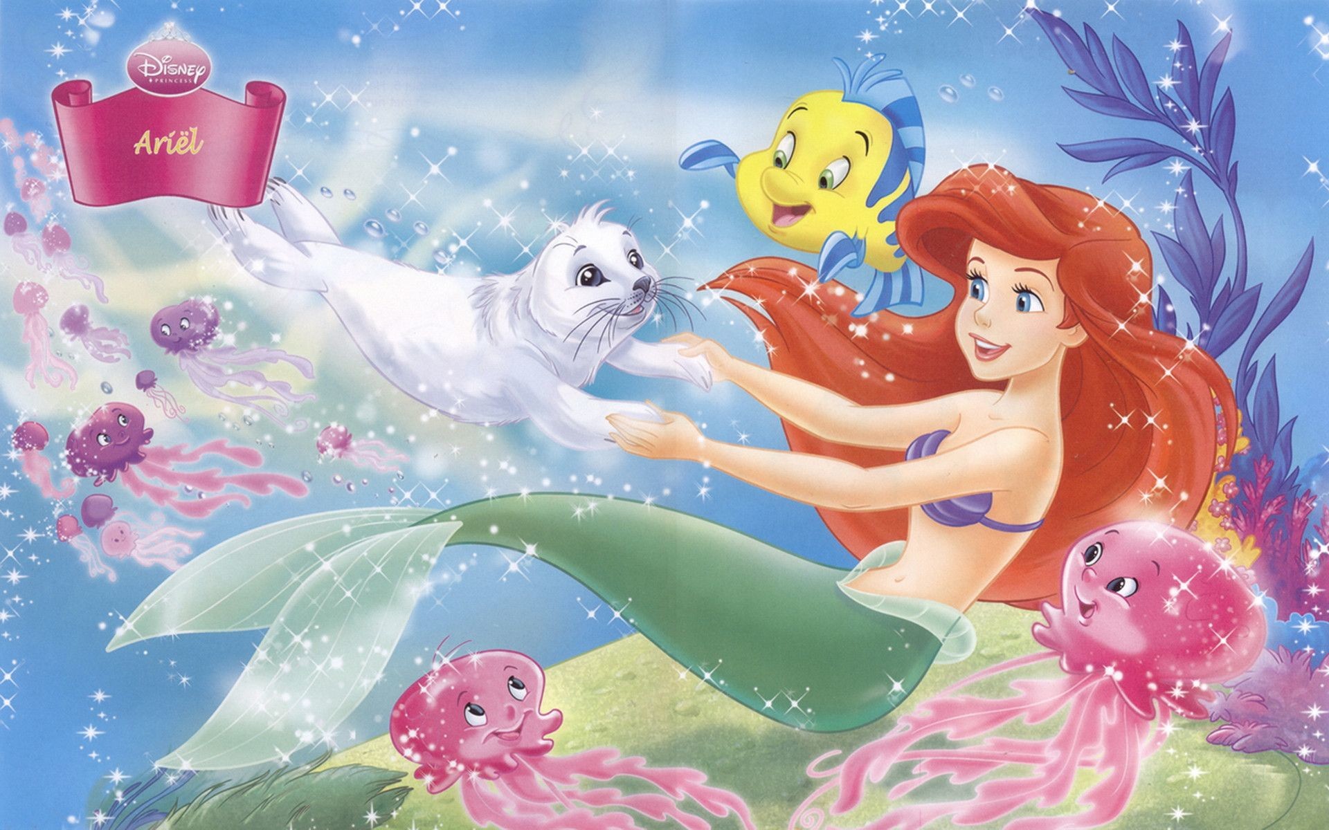 1920x1200 Disney Princess Ariel Background Wallpapers 07803