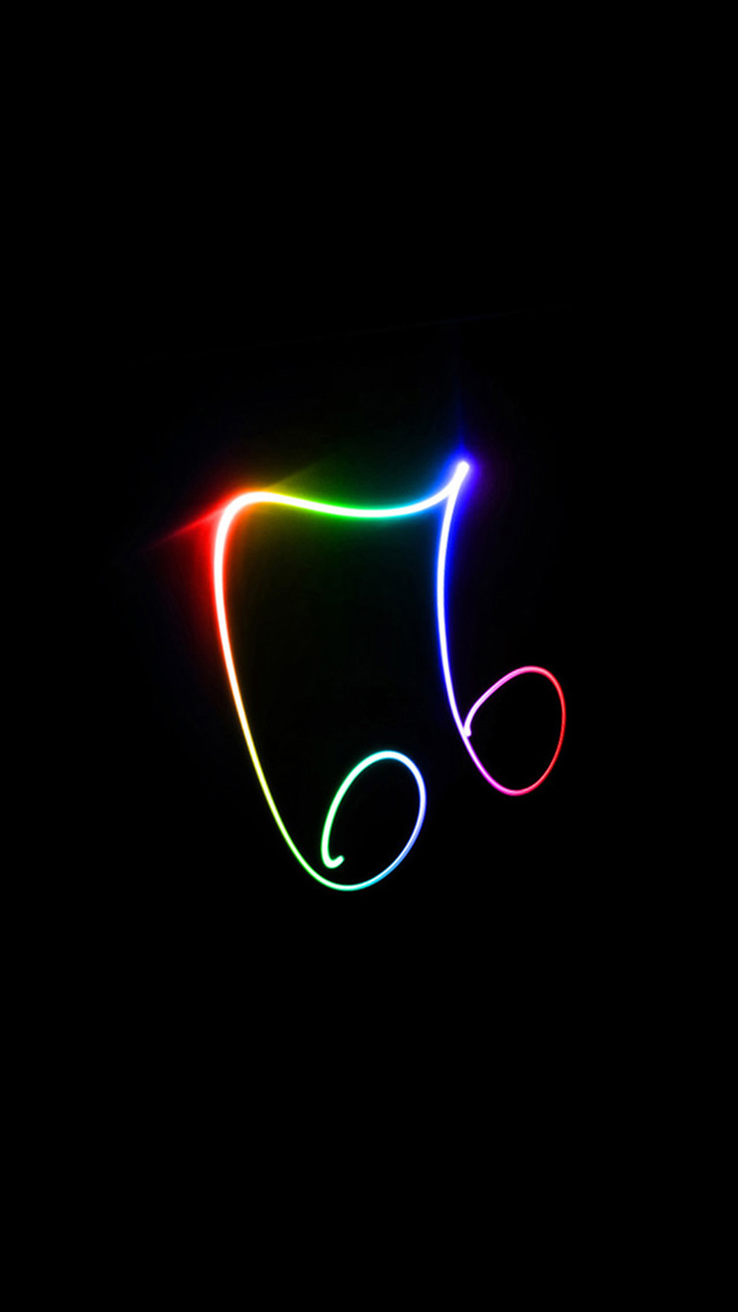 1440x2560 Colorful Glowing Music Note Wallpaper
