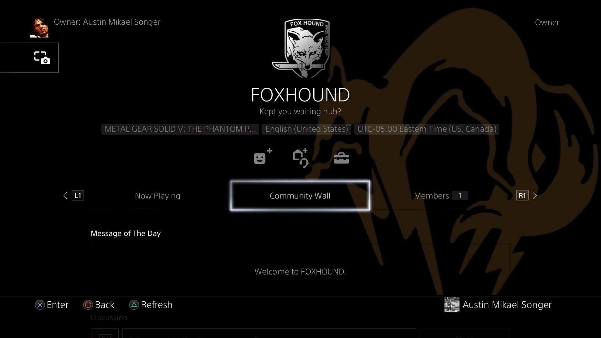 1920x1080 FOXHOUND PS4 Community is now live! Enlist now!