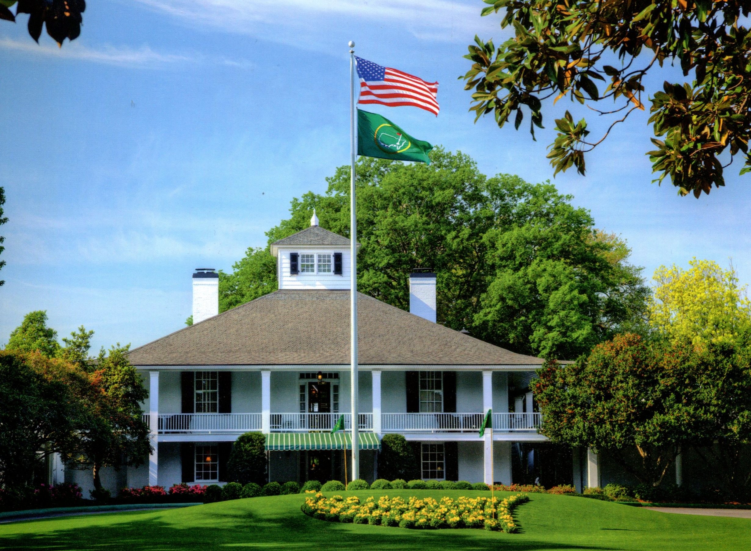 2460x1806 A photo of the club house at Augusta National Golf Club.