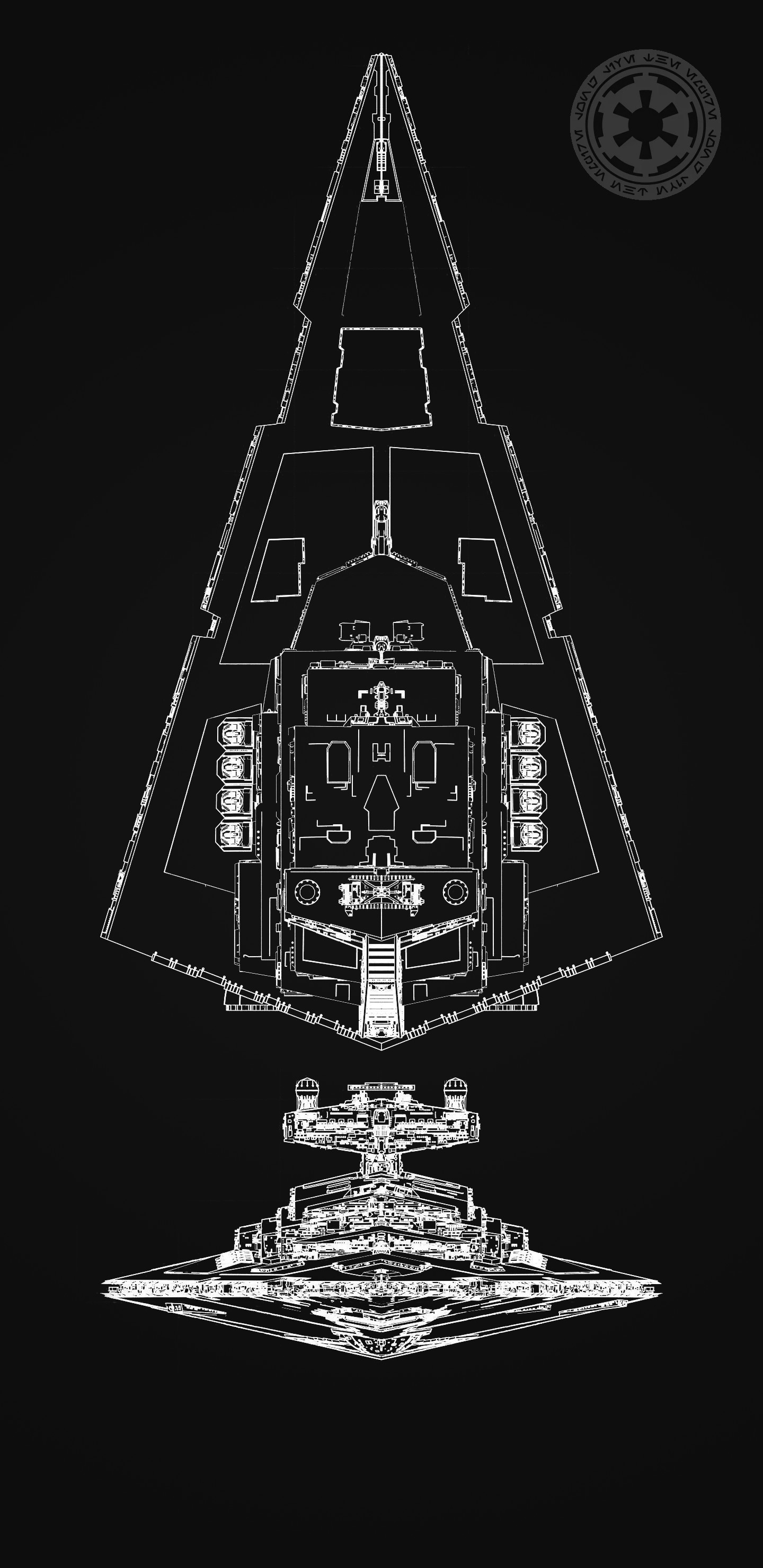 1440x2960 Imperial star destroyer wallpaper