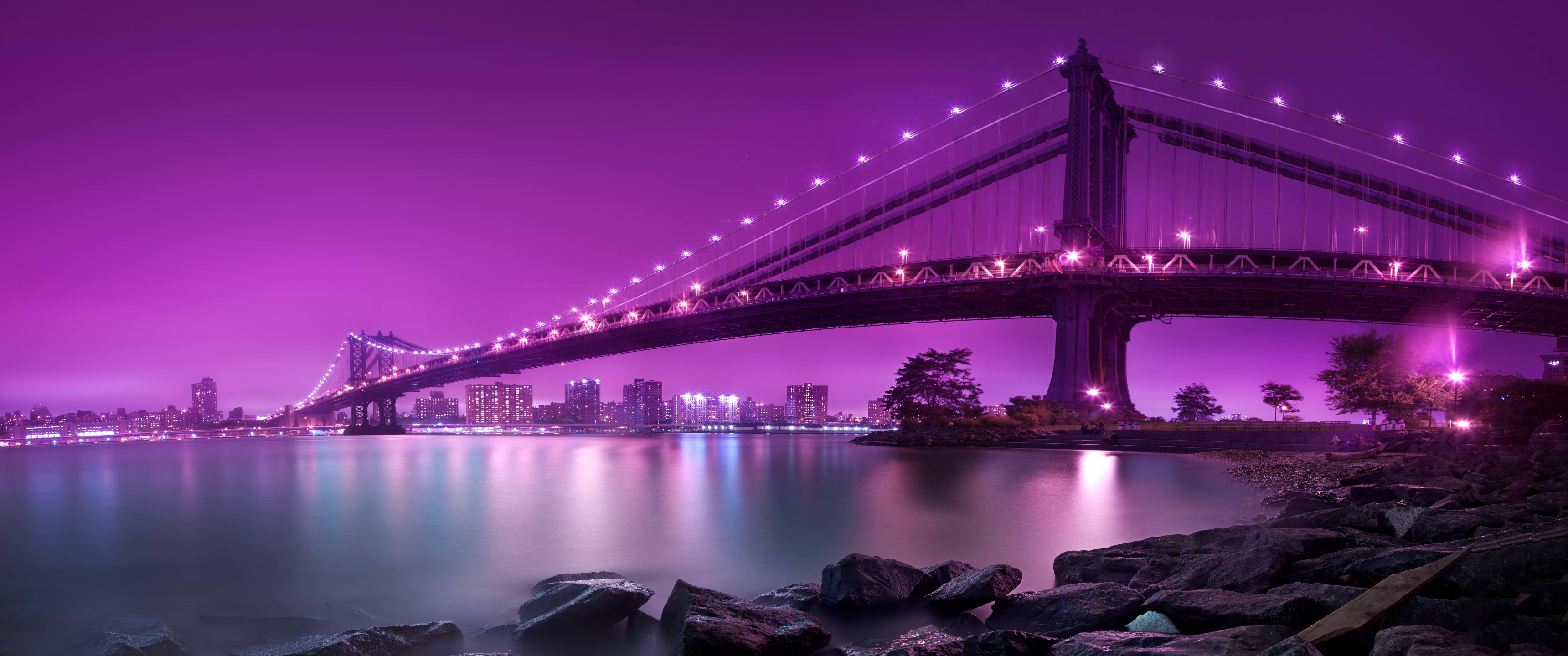 3440x1440 Purple Sky Ultrawide Wallpaper