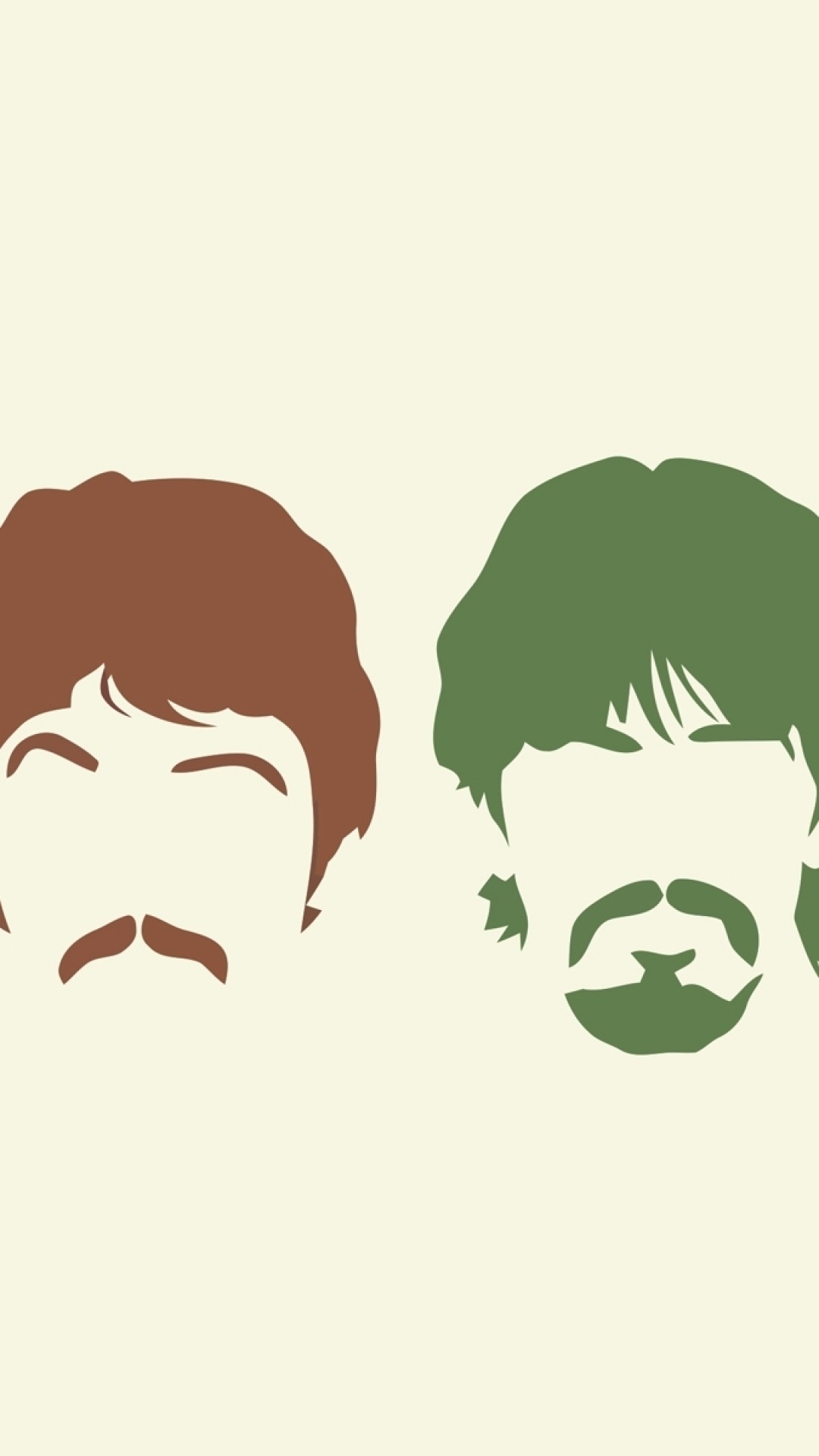 1080x1920 Preview wallpaper the beatles, silhouette, haircut, mustache, members  