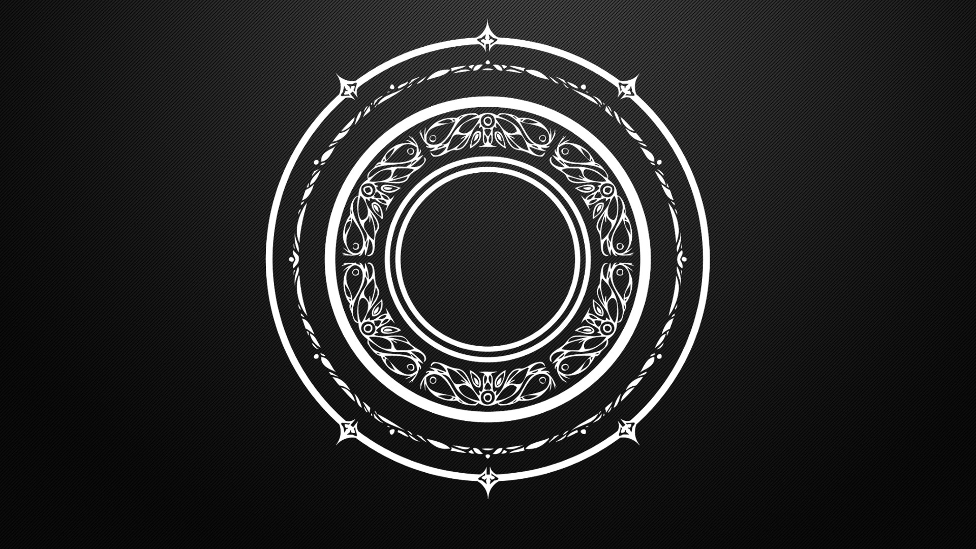 1920x1080 Arcane Black And White Circles Magic Mandala Tera Online