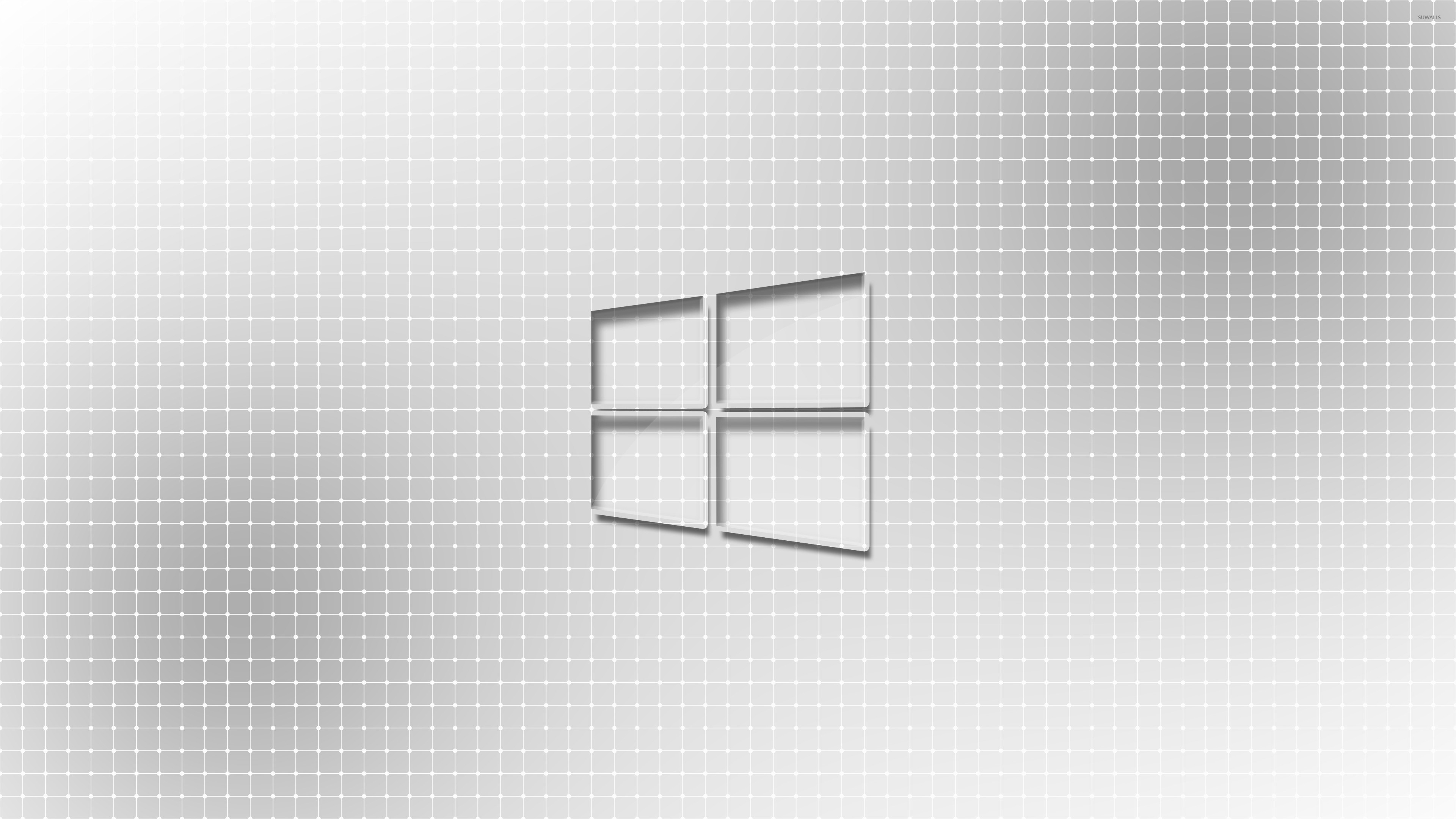 3840x2160 Glass Windows 10 on a light grid wallpaper - Computer .