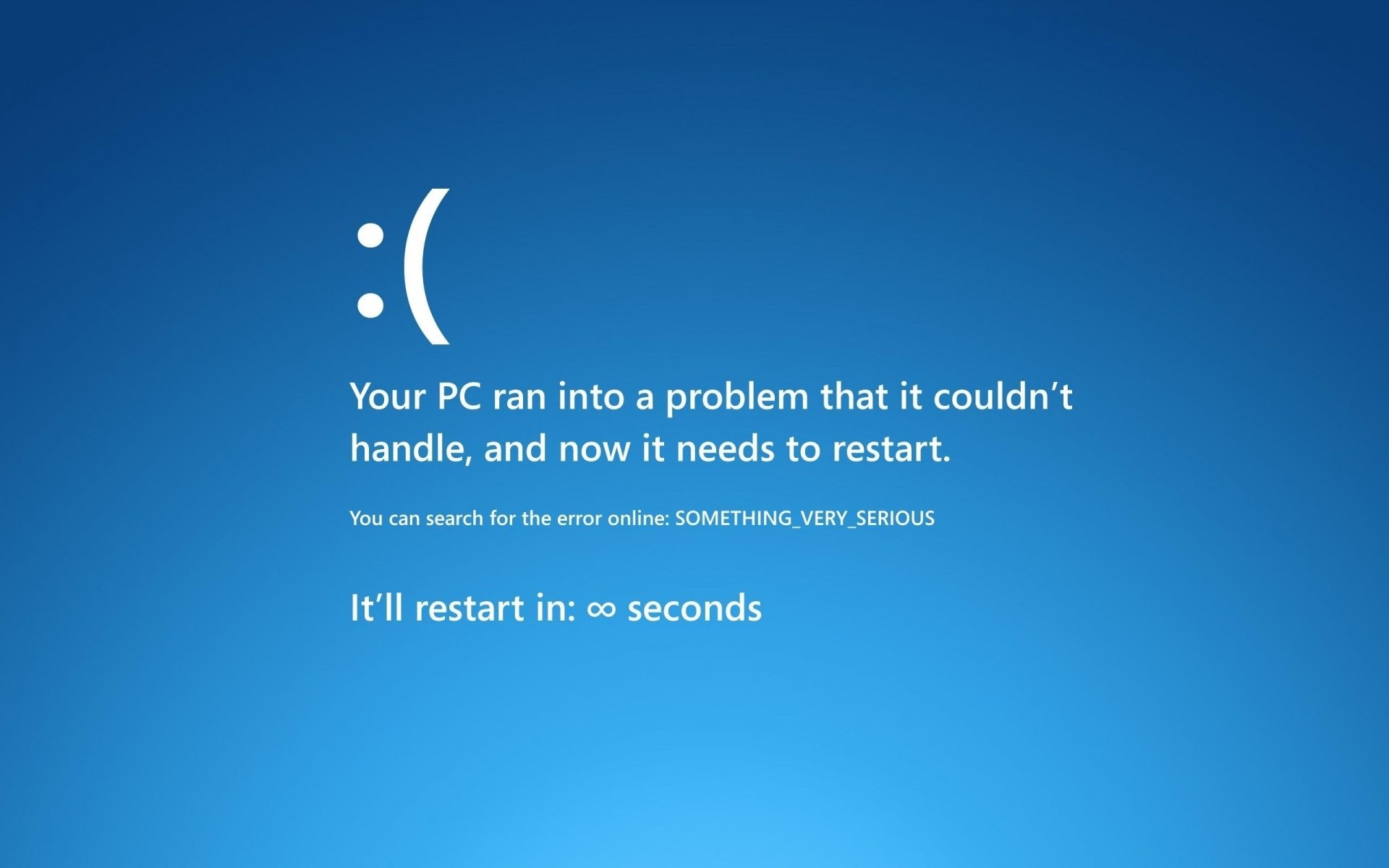 1920x1200 Blue Screen Error Windows 8