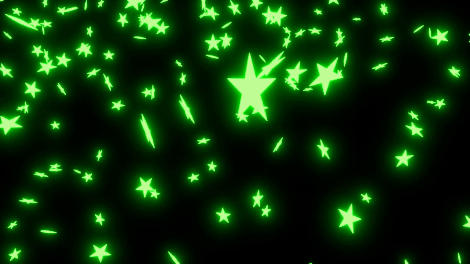 1920x1080 Animated falling neon green stars on black background 2. Motion Background  - VideoBlocks