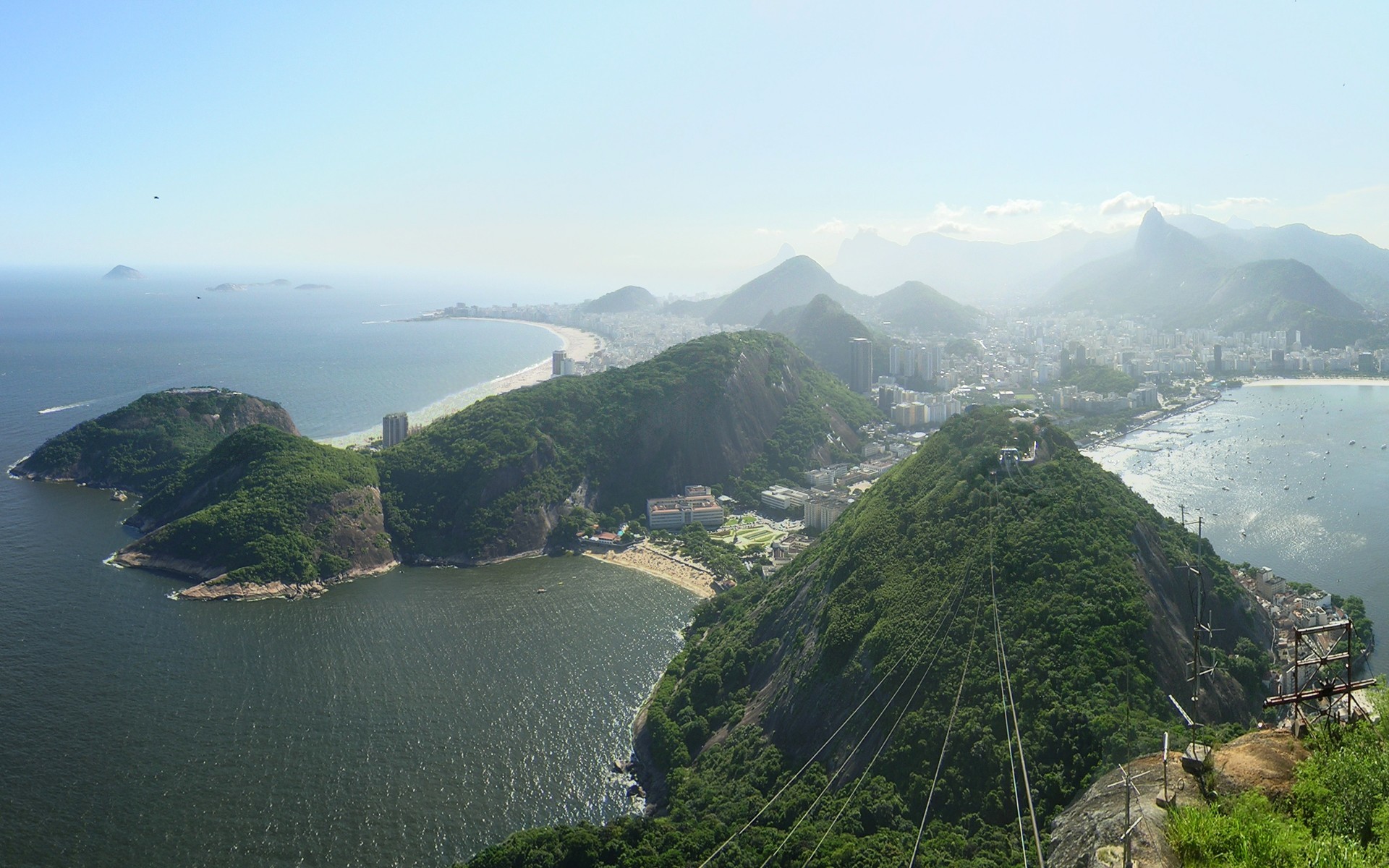 1920x1200 Beach cityscapes seas hills brazil rio de janeiro panorama bay wallpaper |   | 22577 | WallpaperUP