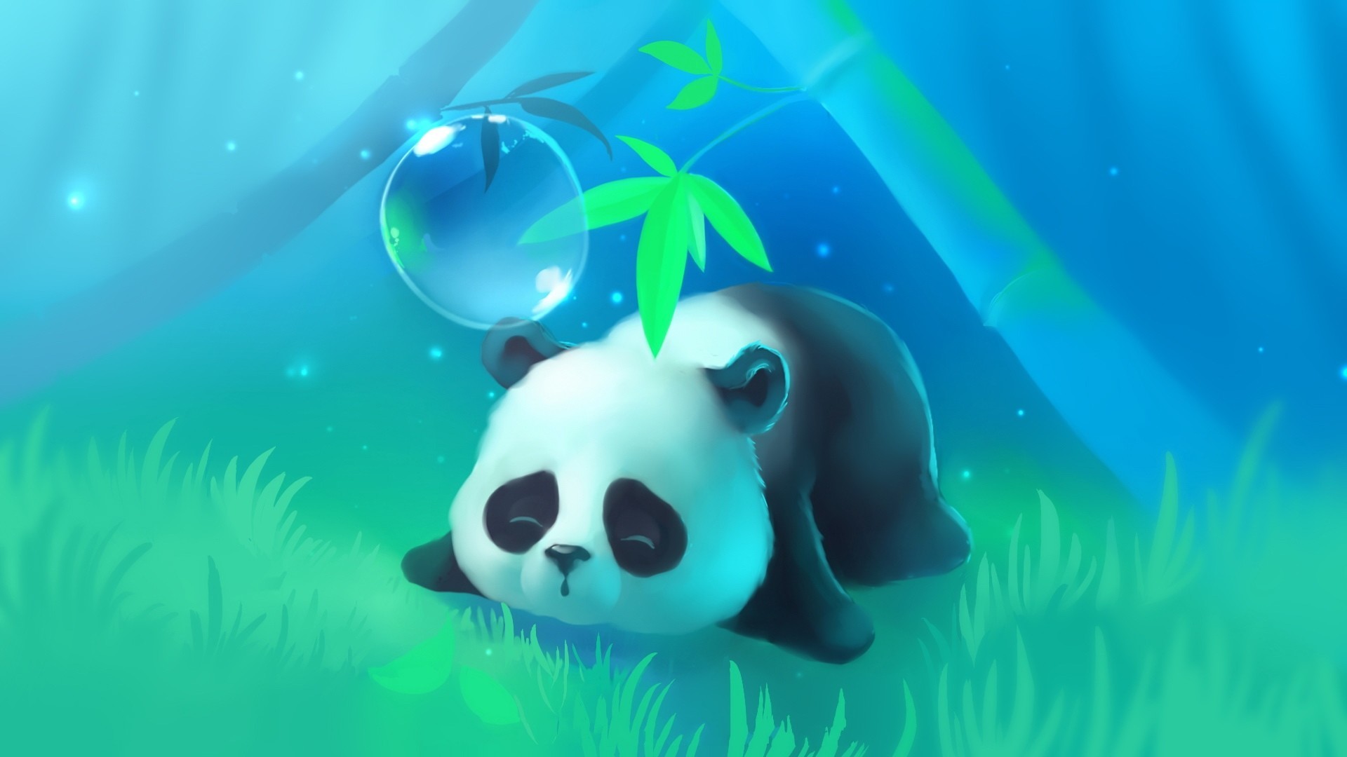 1920x1080 Res: , Animated Cute Panda Wallpaper