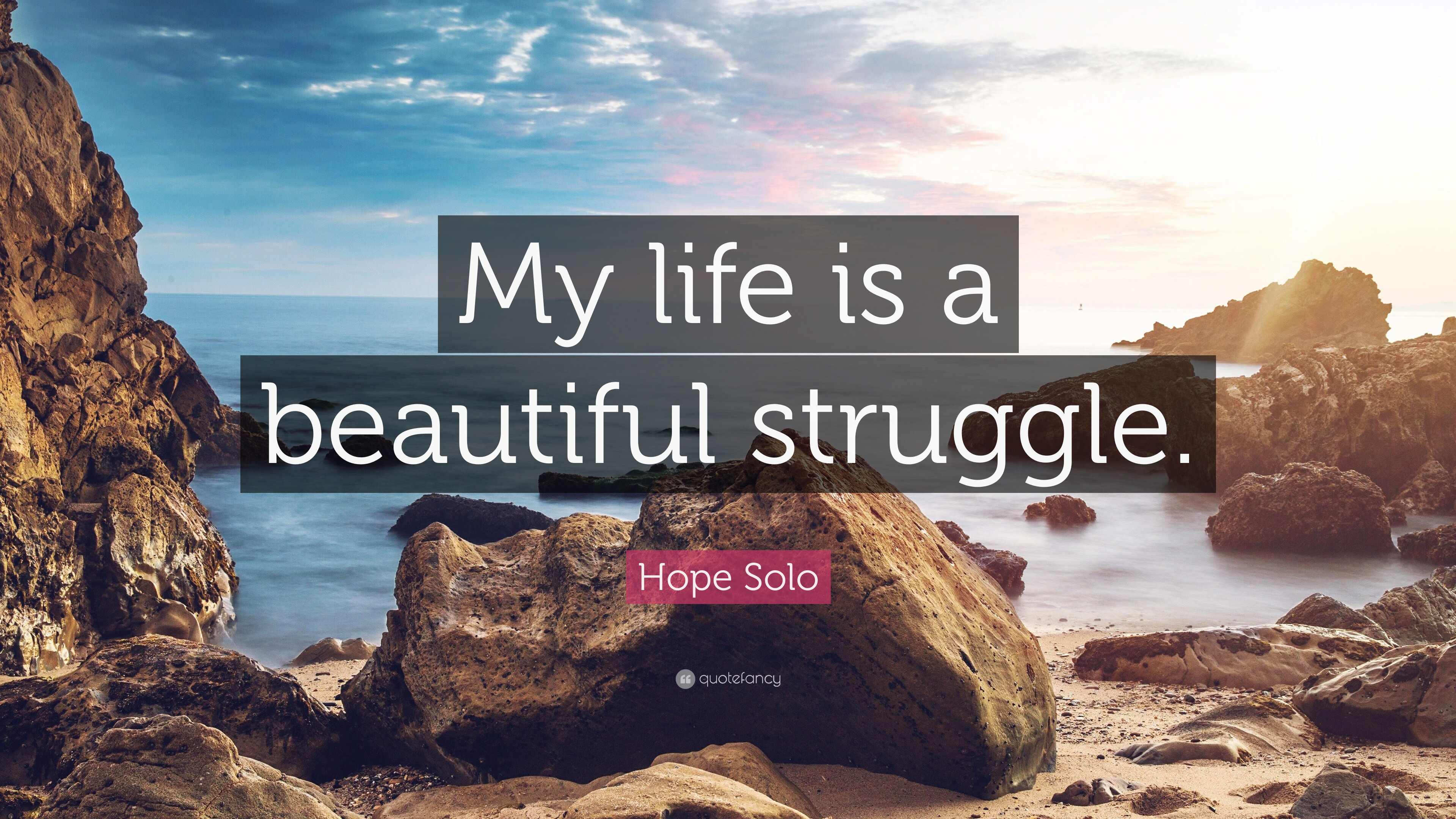 3840x2160 Hope Solo Quote: “My life is a beautiful struggle.”