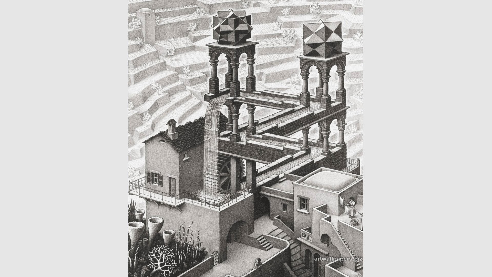 1920x1080 2509x1568 Mc Escher Wallpapers ÃÂ·Ã¢' Within Mc Escher Artwork (Gallery 14 of  25)