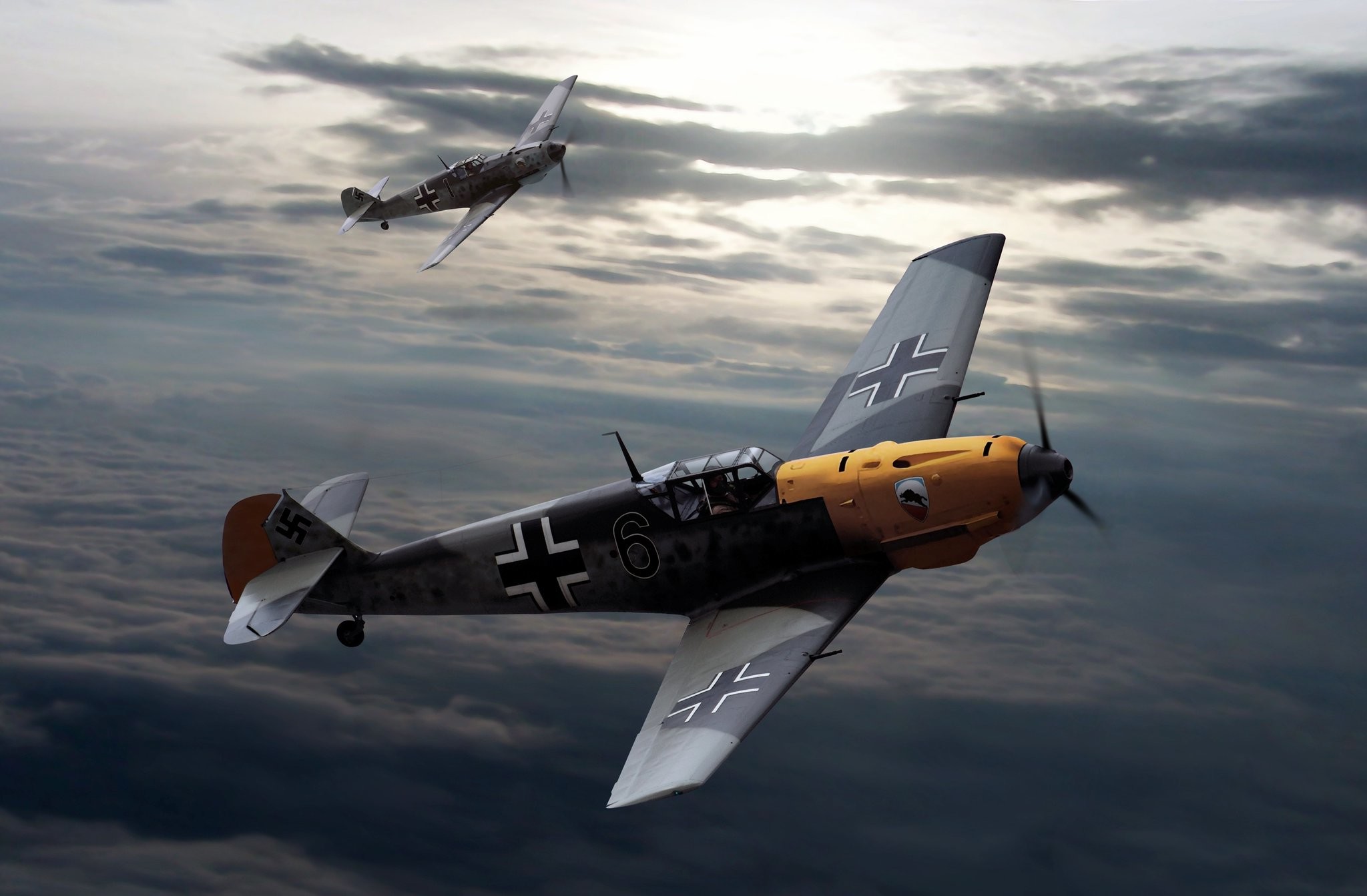 2048x1343 My artwork for Cole's Aircraft limited edition series. Luftwaffe Bf 109 by  Ron Cole
