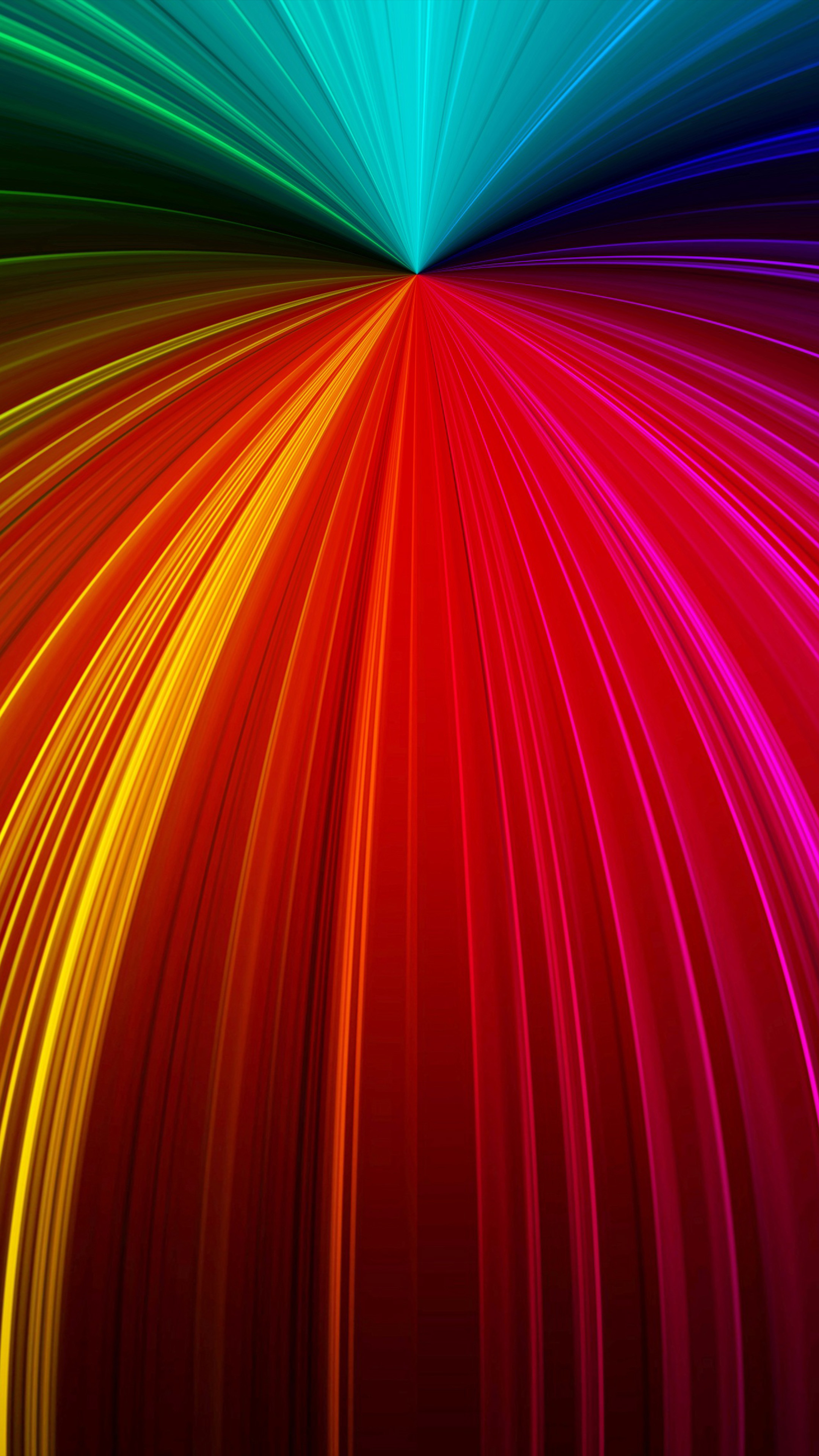 2160x3840 Colorful Rays Fractal Waves
