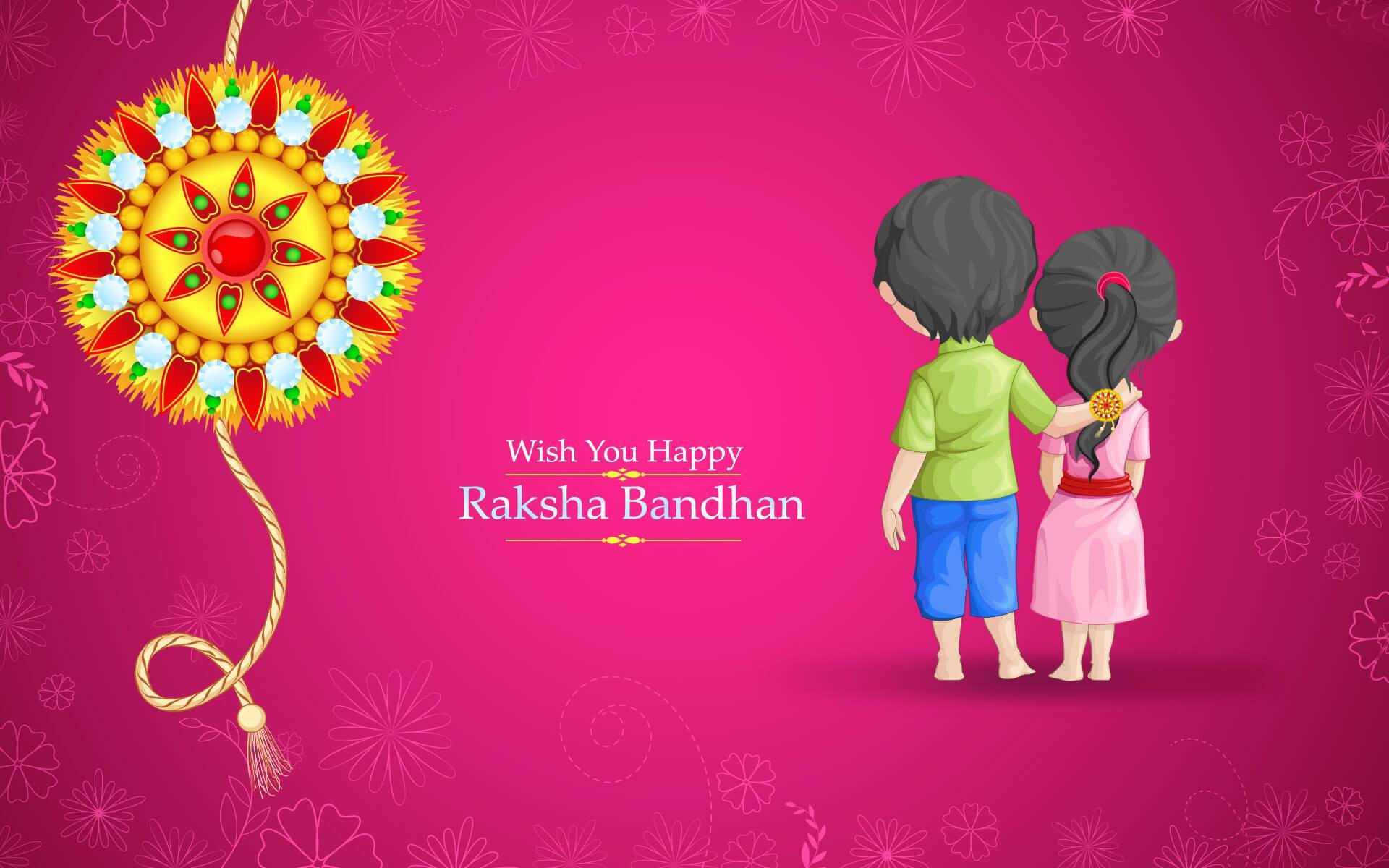 1920x1200 Wish you happy Raksha Bandhan