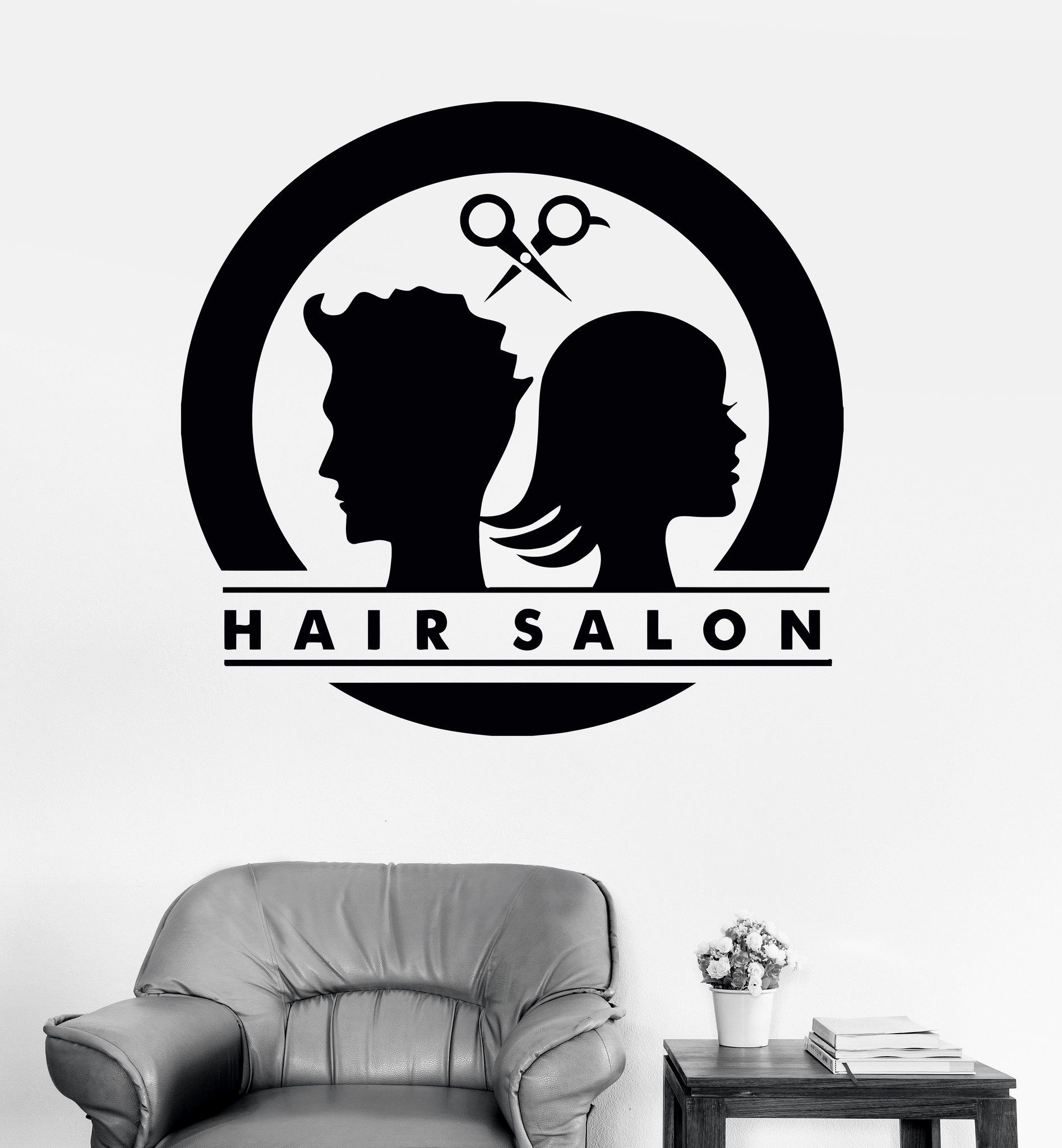 3D Wallpaper Glamour Hair Salon/Barber Shop SKU# WAL0176 - Nexus Reno &  Decor