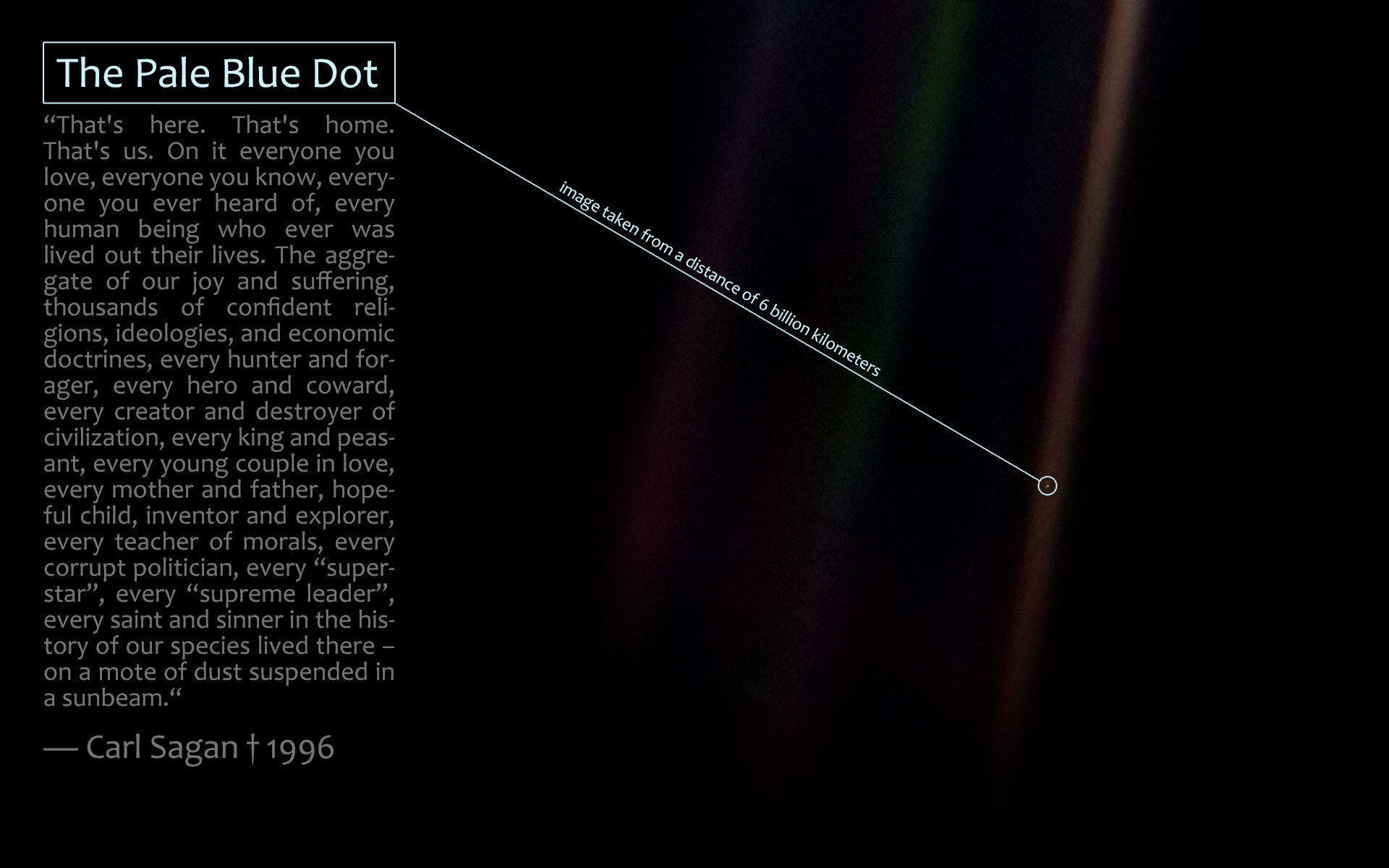 1920x1200 "The Pale Blue Dot" (in memory of Carl Sagan) [] ...
