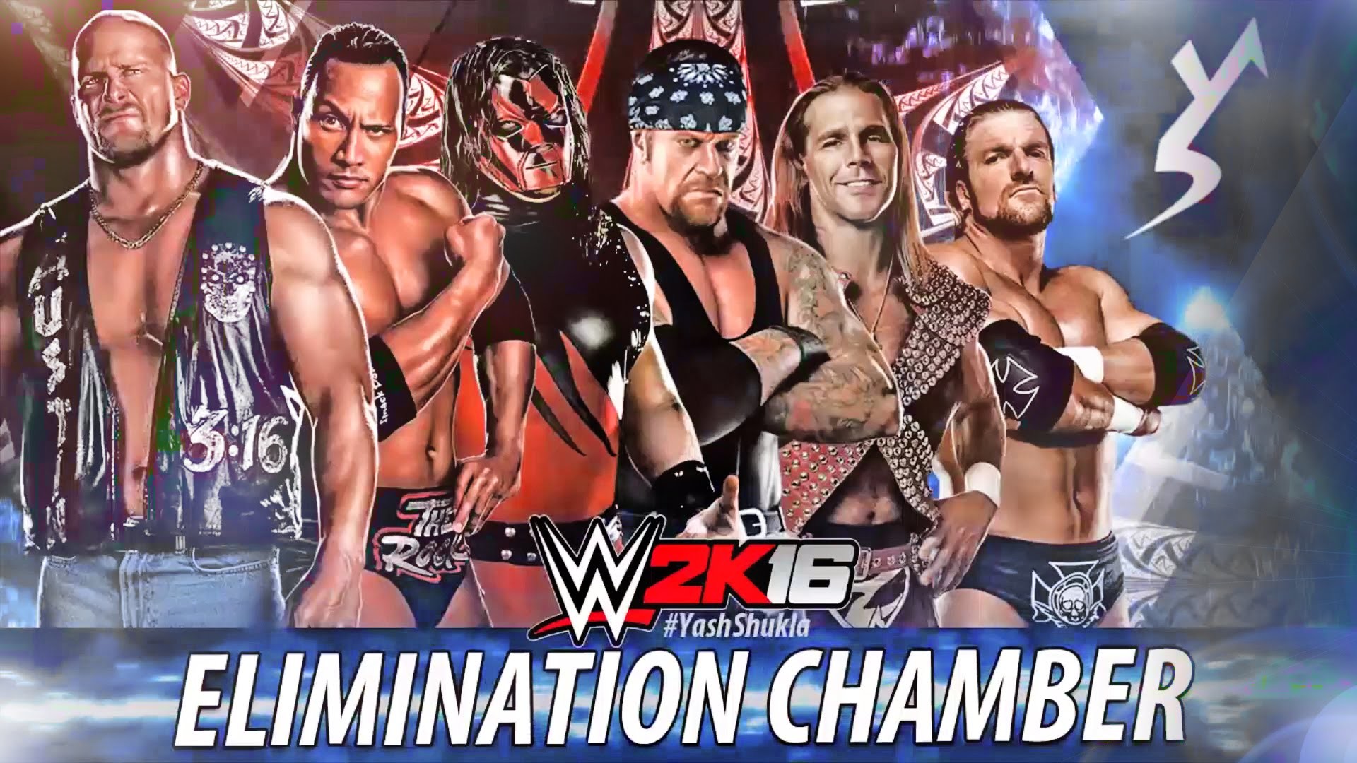 1920x1080 WWE 2K16 - ELIMINATION CHAMBER | Brothers Of Destruction. DX. The Rock.  Stone Cold. - YouTube