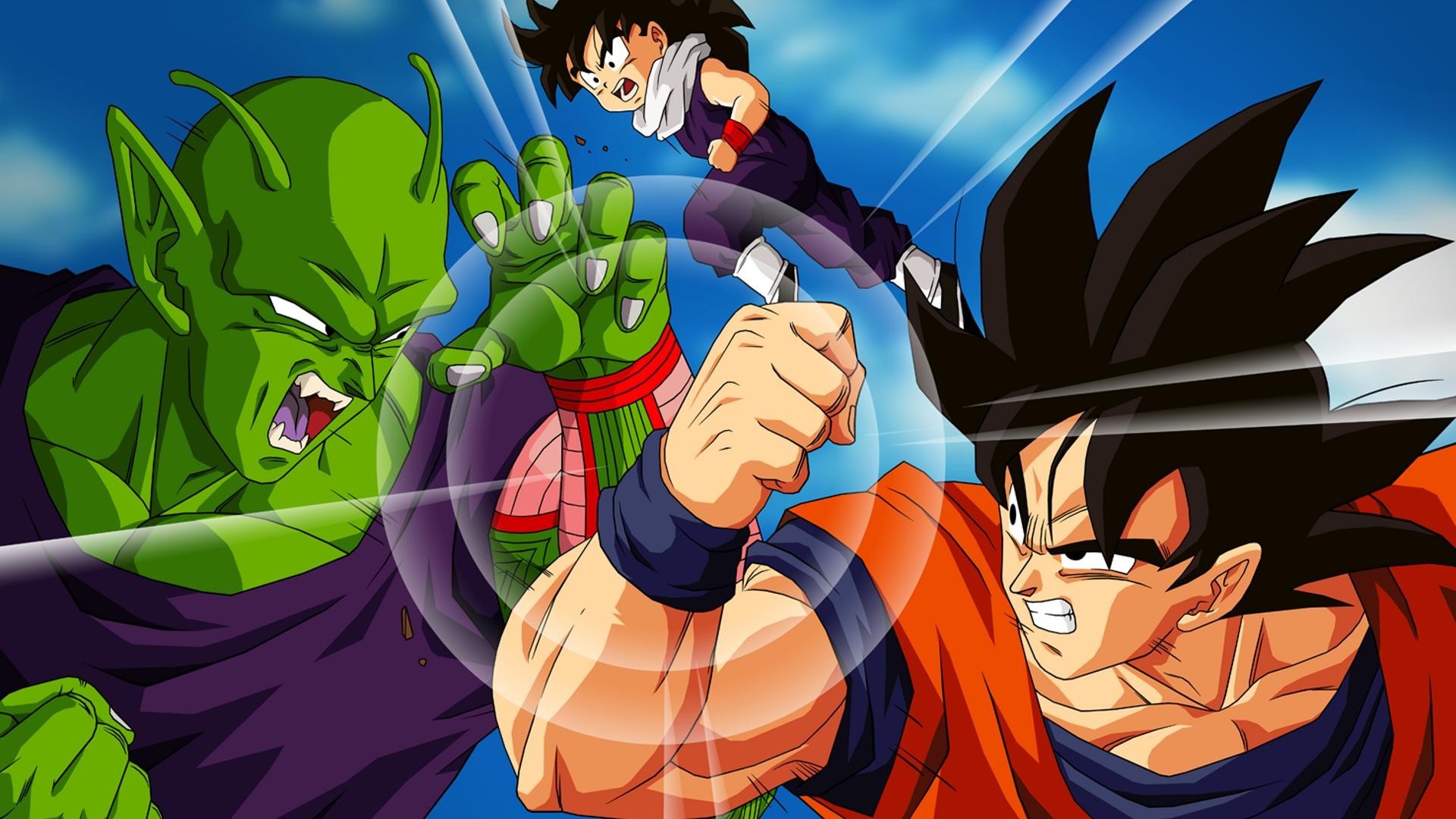 1920x1080 Baixe grÃ¡tis papel de parede do seriado anime Dragon Ball Z Goku versus  Piccolo em hd