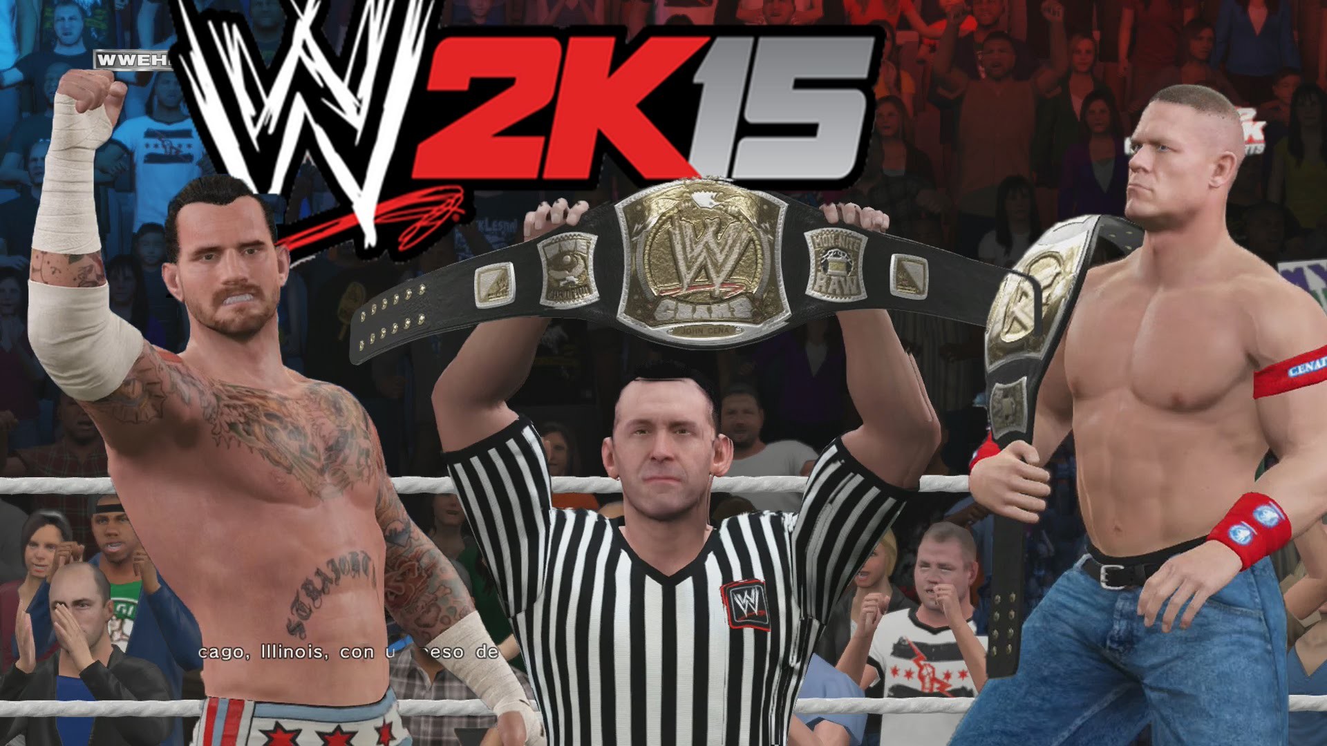 1920x1080 WWE 2K15 Gameplay en PS4 - John Cena Vs CM Punk Combate a muerte - YouTube