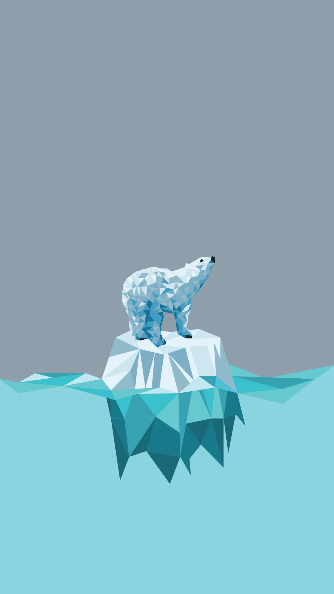 1080x1920 Minimal iPhone wallpaper â¤ polar bear