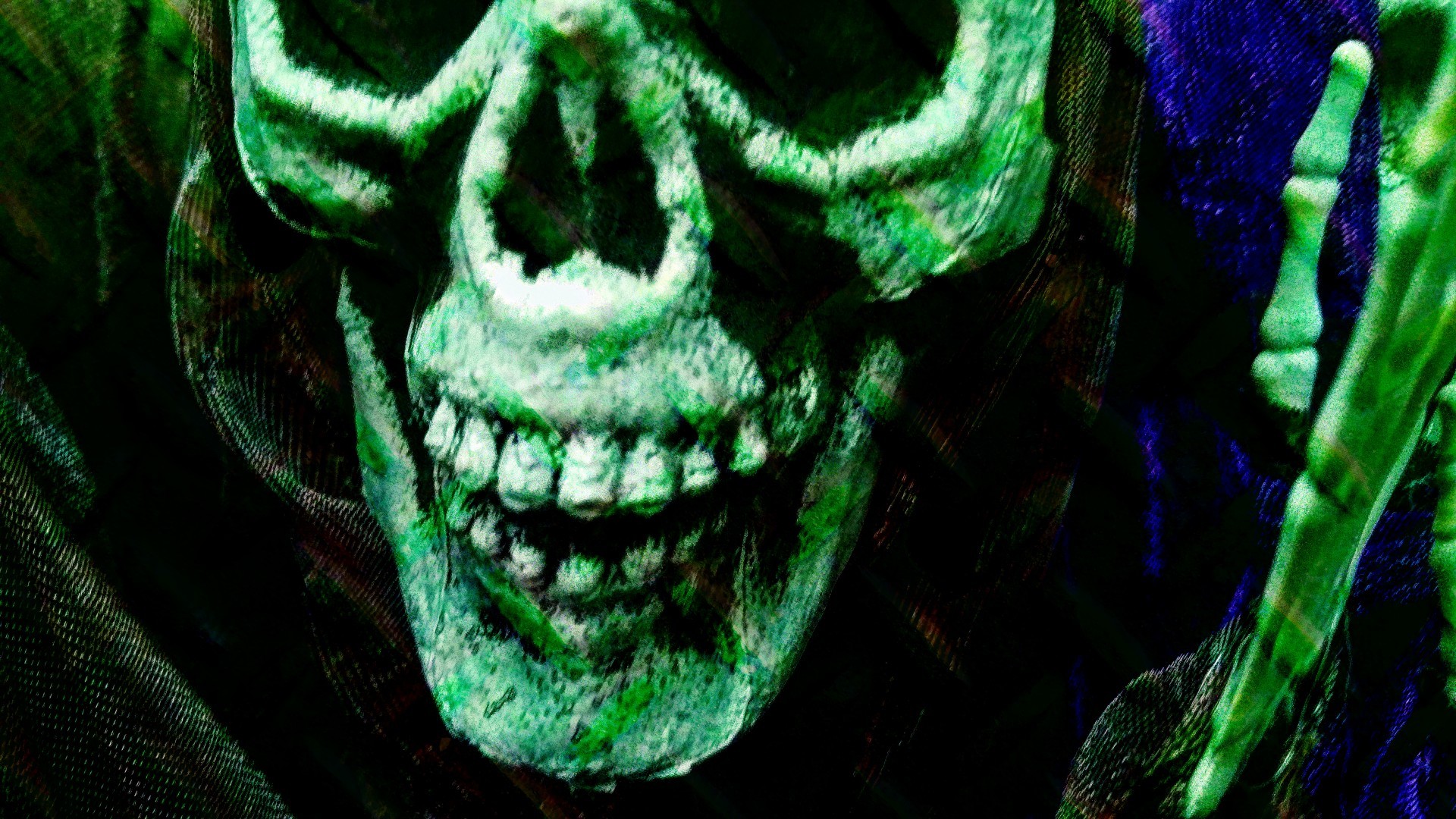 Green Skull Wallpaper.