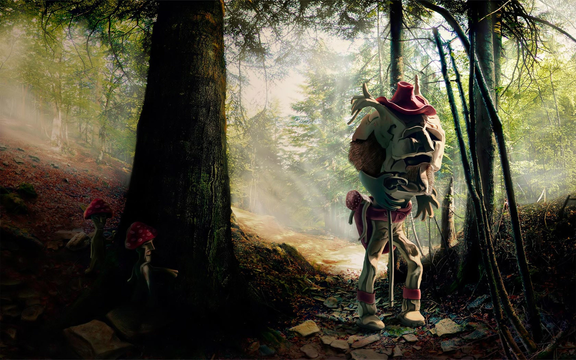 1920x1200 Toy Scary Forest HD wallpaper