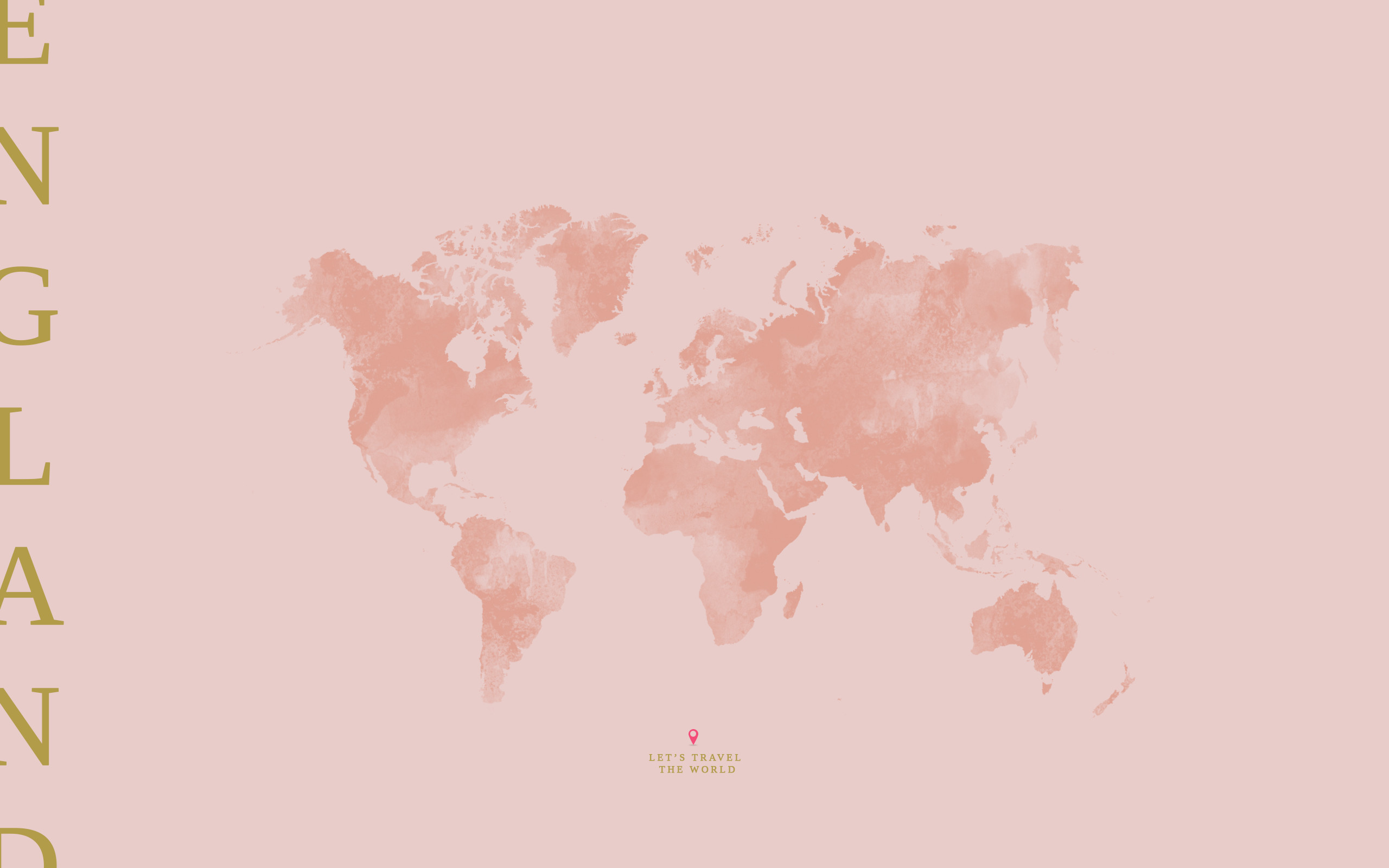 2560x1600 Pink blush pastel world England map desktop wallpaper background - cocorina