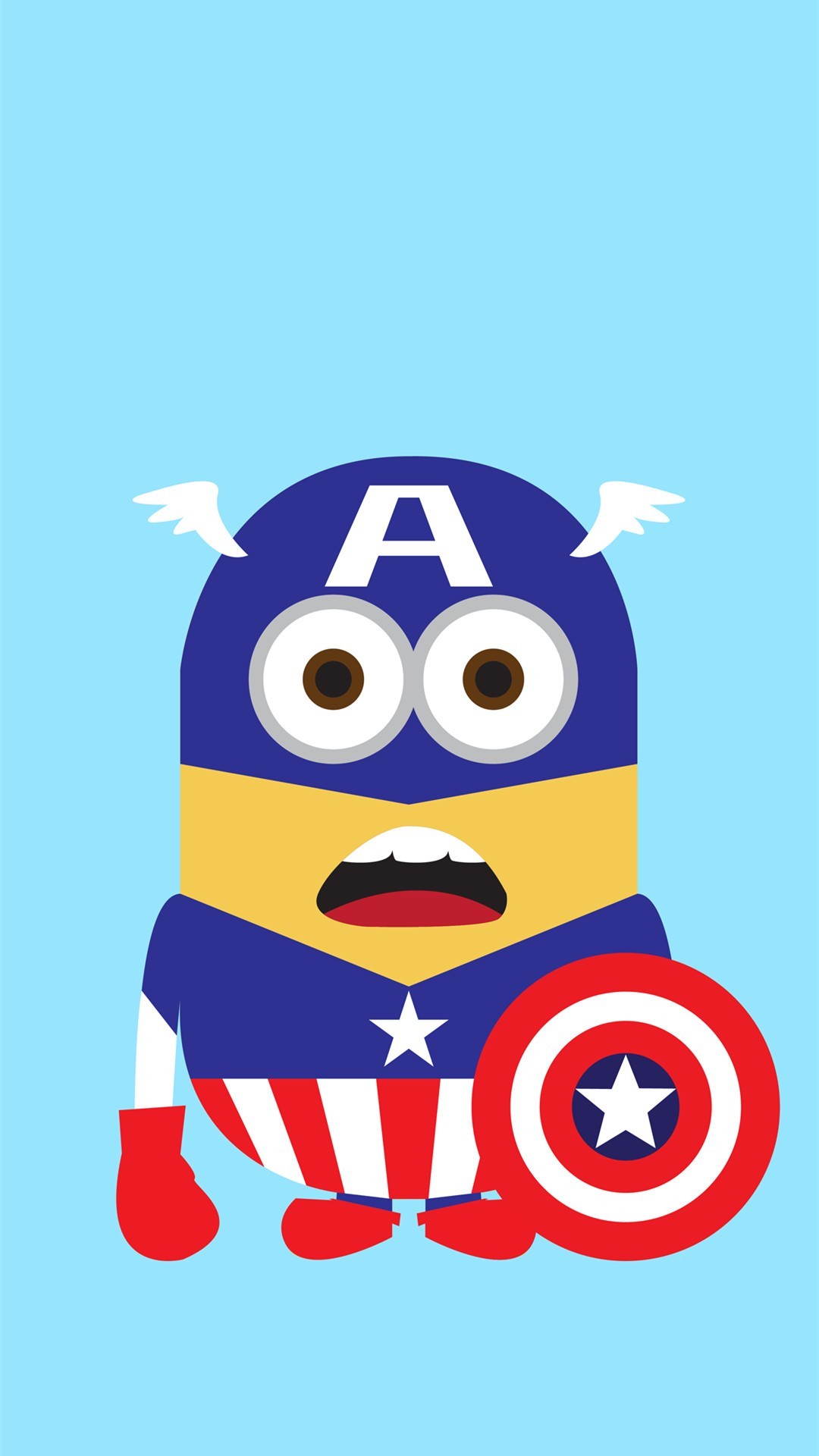 1080x1920 Despicable Me inspired Captain America minion iphone 6 plus wallpaper for  2014 Halloween