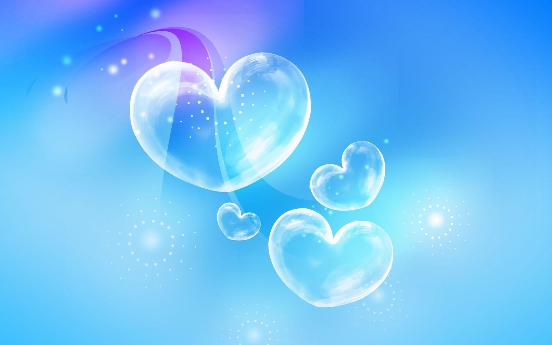 1920x1200 Images For > Cool Blue Heart Backgrounds | I Love Hearts . ...