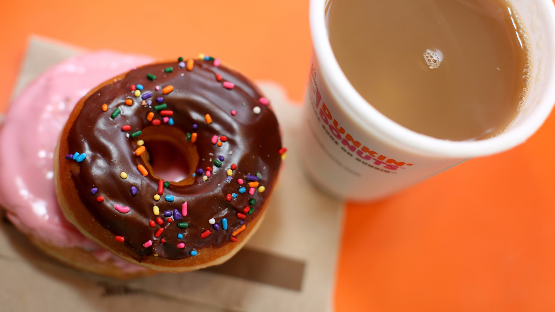 1920x1080 Preview wallpaper dunkin donuts, donuts, coffee 