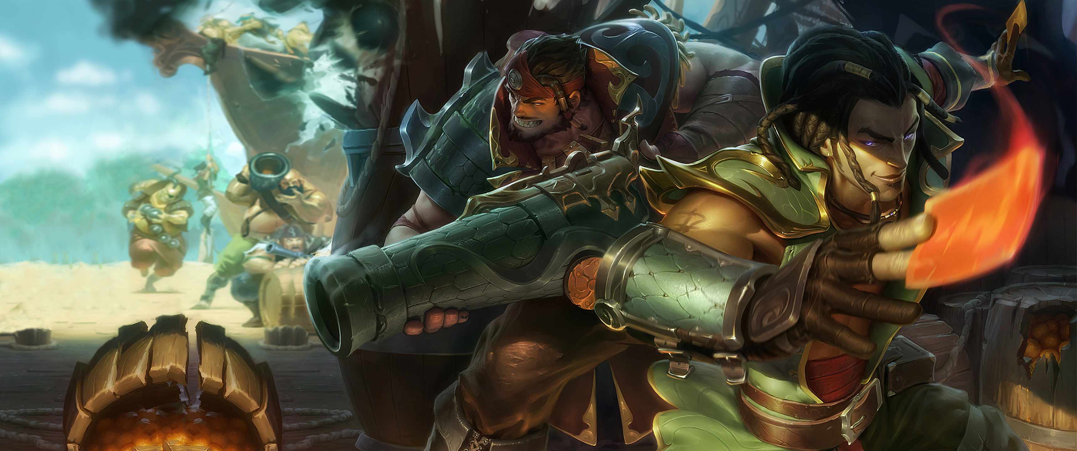 3440x1440 Video Game - League Of Legends Graves (League Of Legends) Pirate Twisted  Fate (