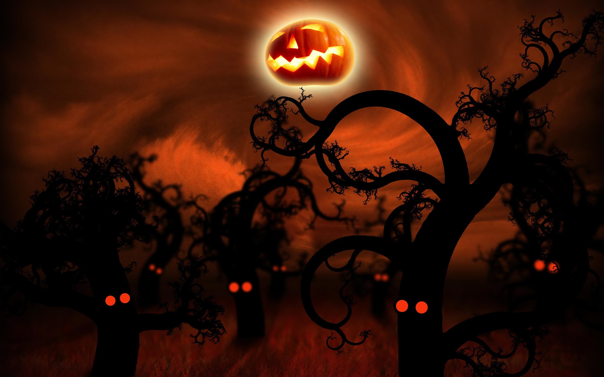 2560x1600 Free Halloween Scary Night, computer desktop wallpapers, pictures, images