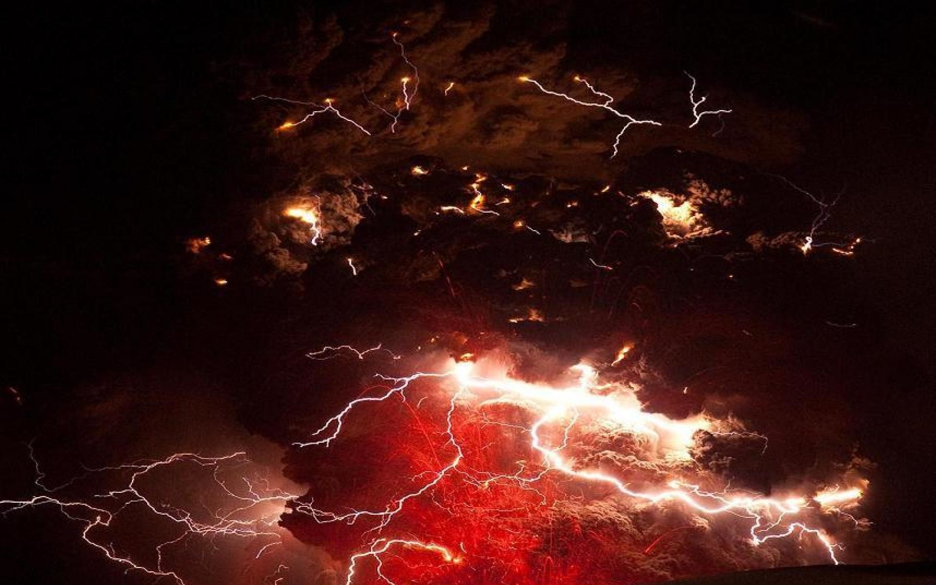 1920x1200 Volcano lightning - (#63759) - High Quality and Resolution .