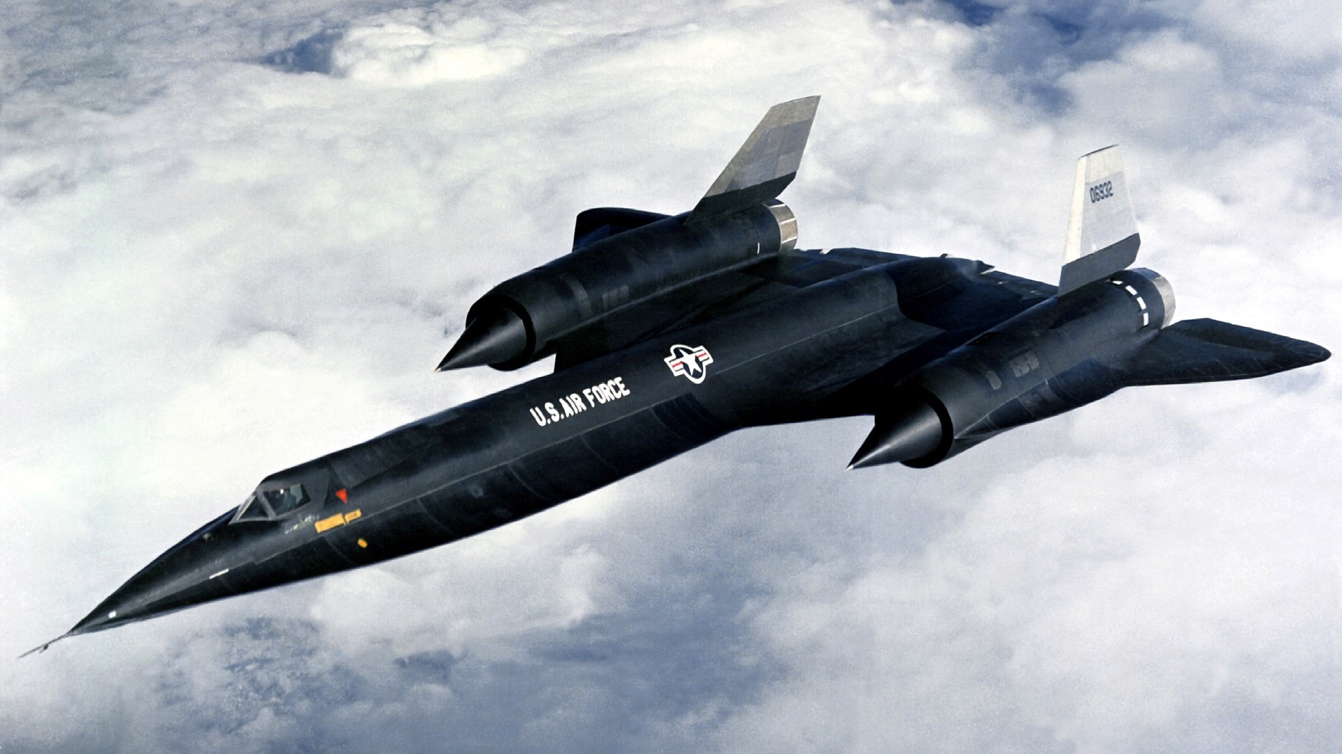 1920x1080 Bilder Flugzeuge SR-71 Blackbird Schwarz Flug Luftfahrt 
