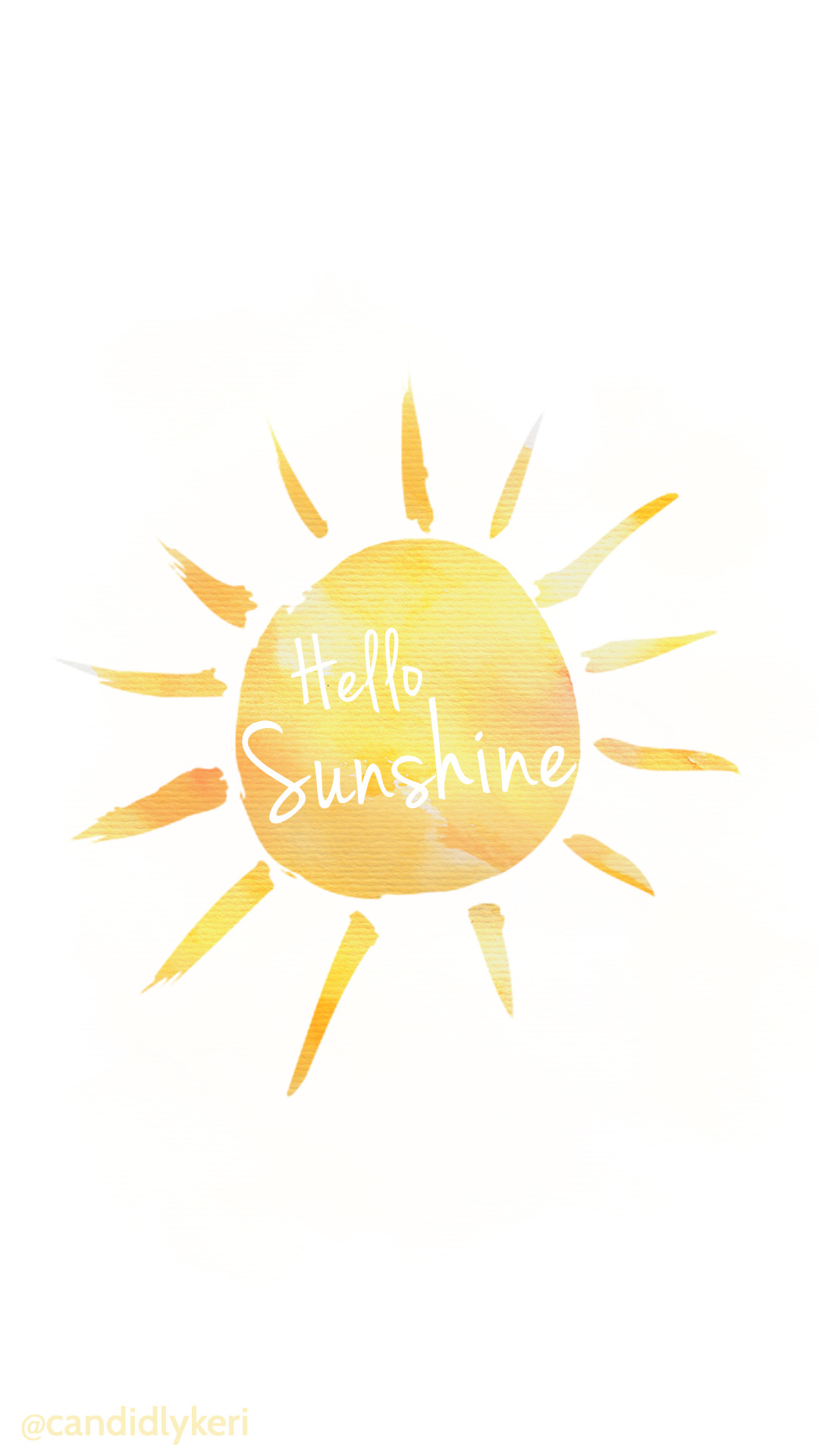1080x1920 Hello sunshine yellow watercolor background wallpaper you can download for  free on the blog! For